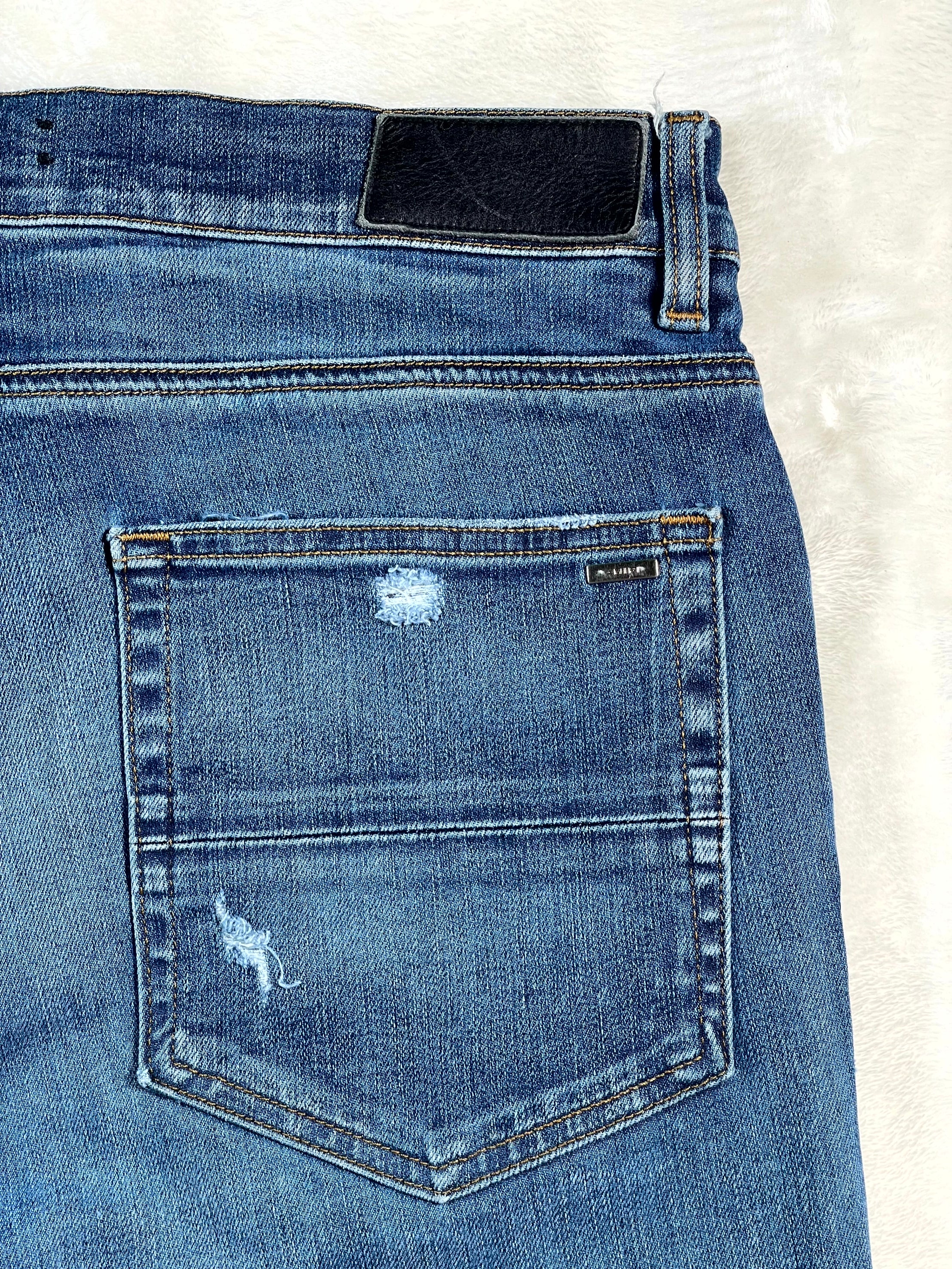 Amiri MX2 Denim Patch Blue Jeans