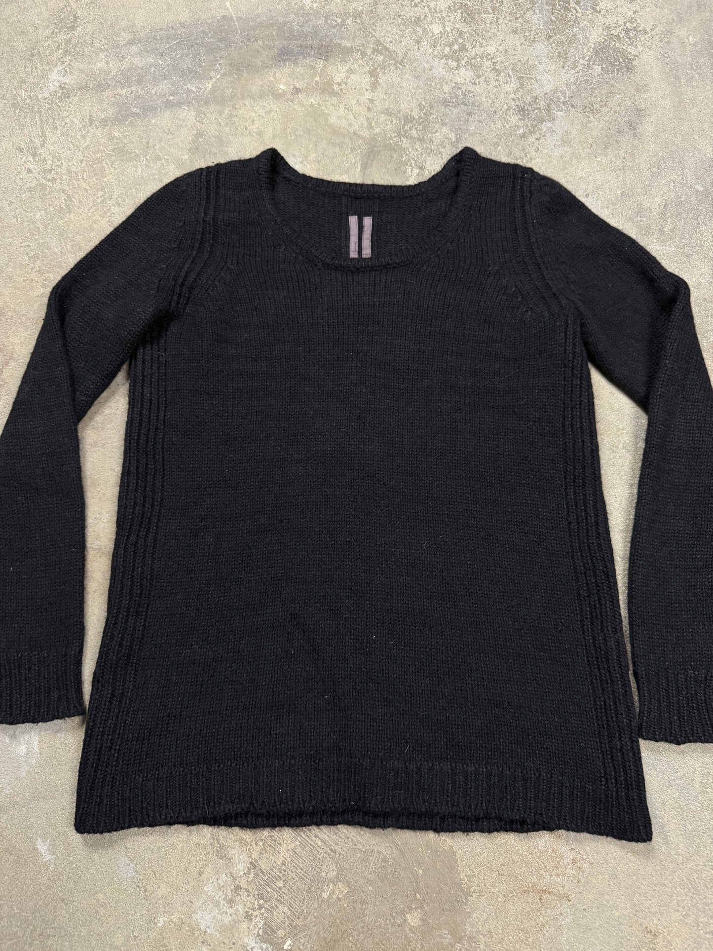 Rick Owens Wool Sweater Black Used Small