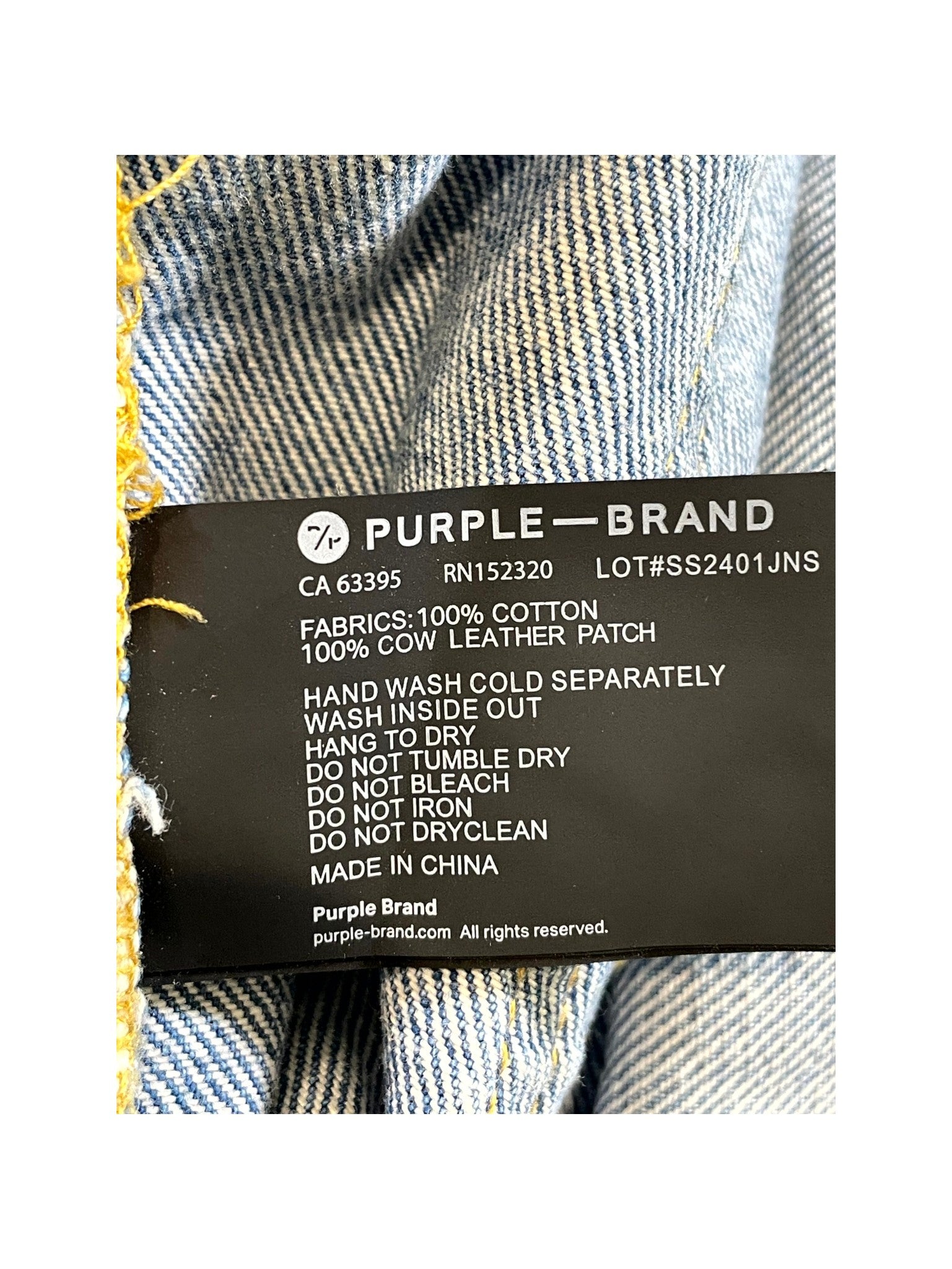 Purple Brand "Crystal Star" Light Wash Jeans