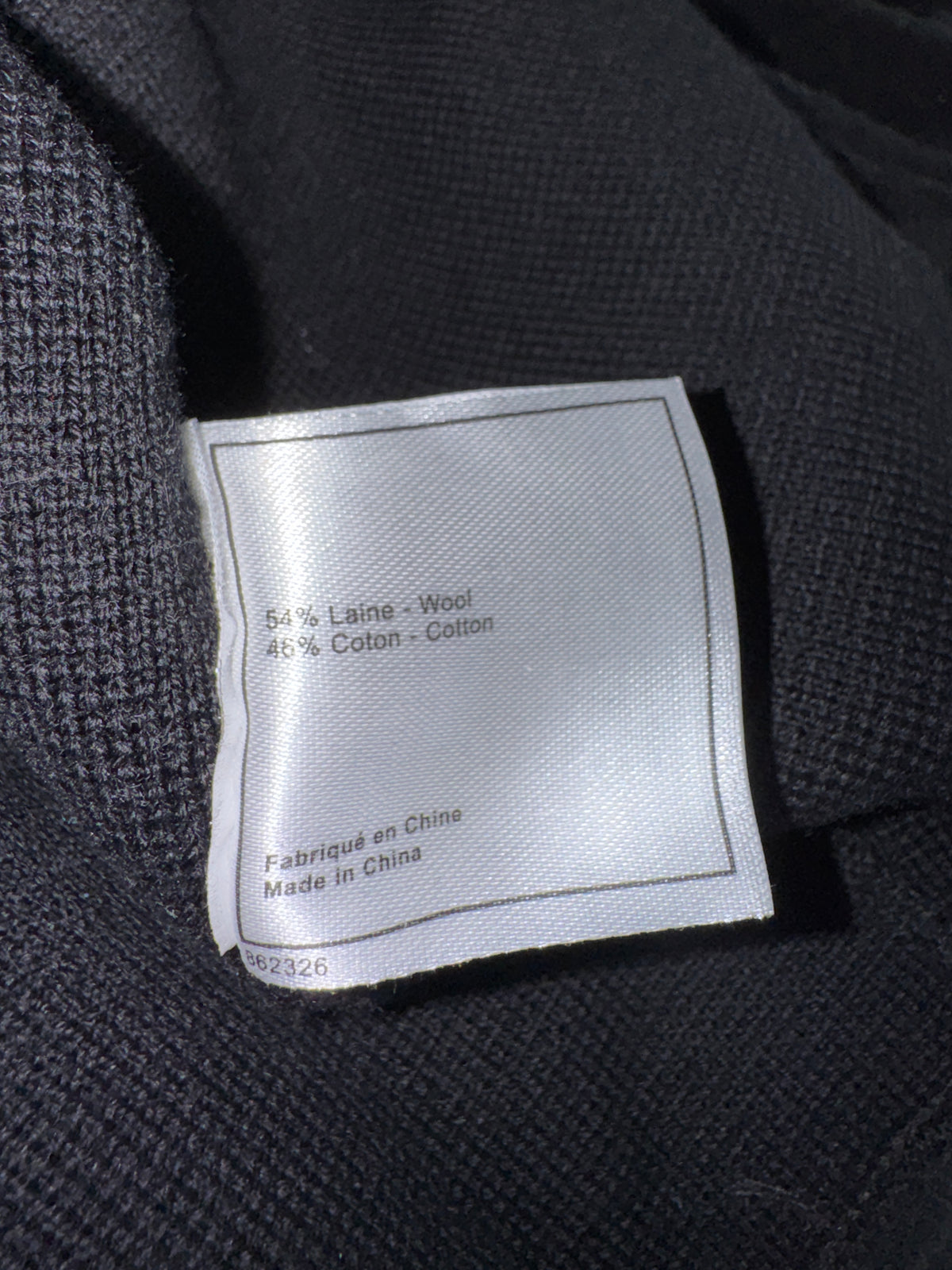 Chanel Uniform Zip Up Black Cardigan