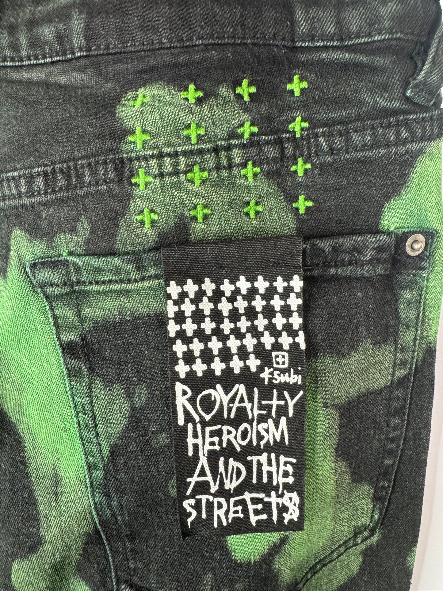 Ksubi Jeans Black Green Used 34