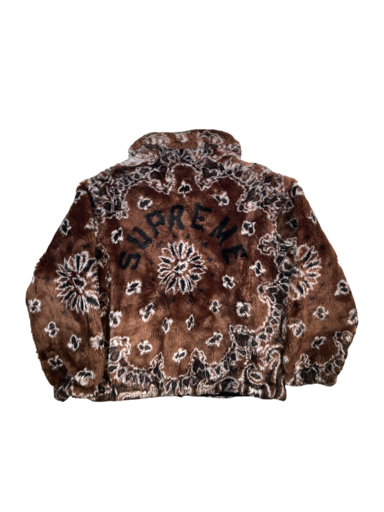 Supreme Paisley Faux Fur Jacket