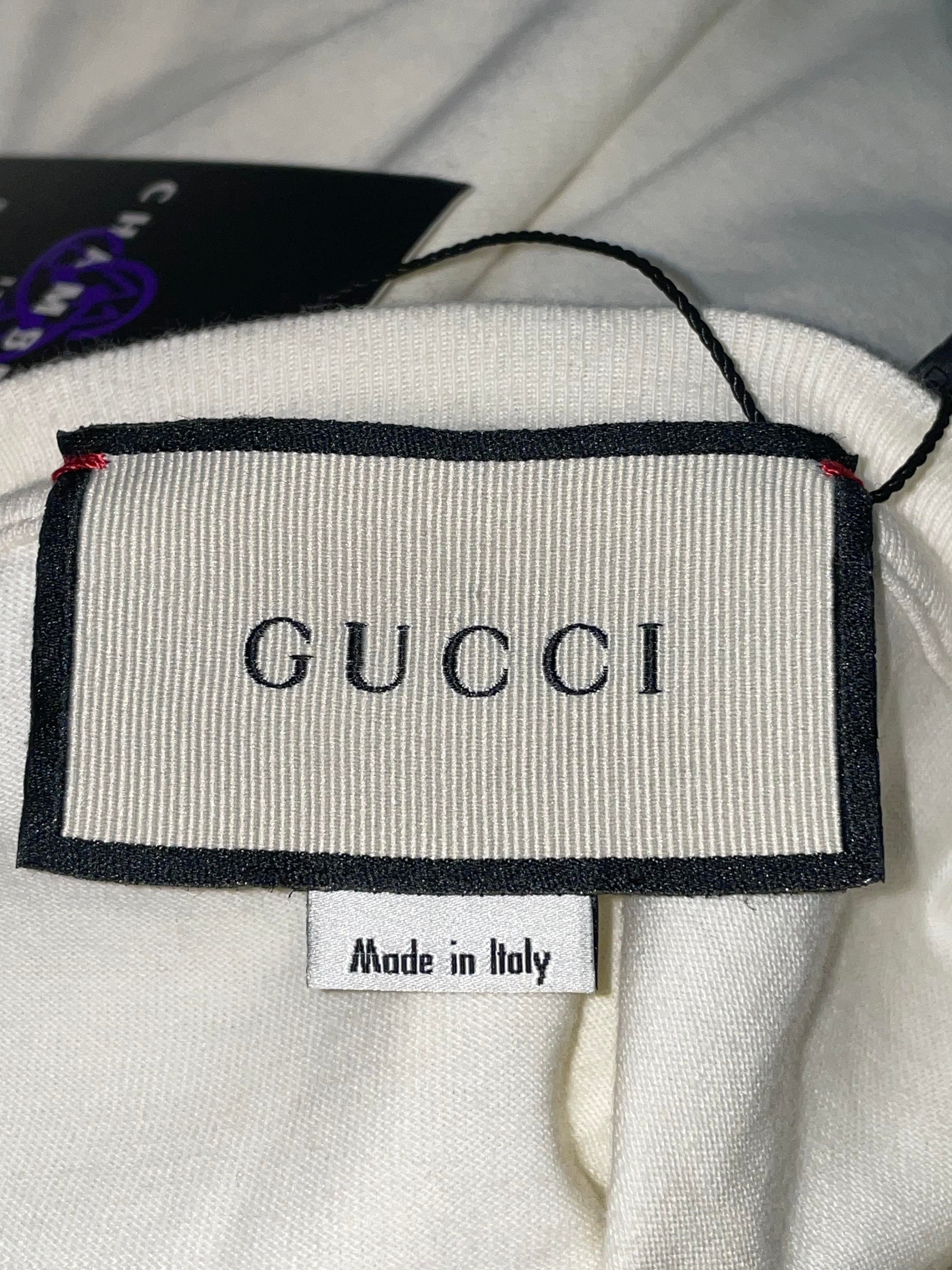 Gucci Tennis Logo Cream Tee