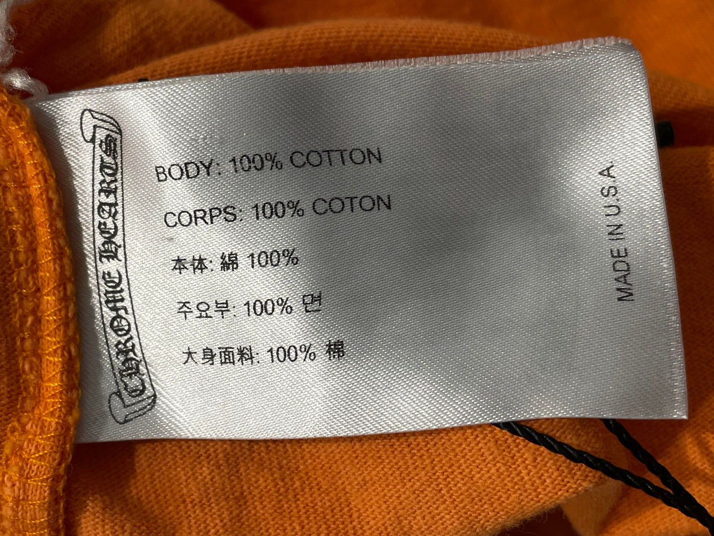 Chrome Hearts "Matty Boy" Link LS Orange Tee