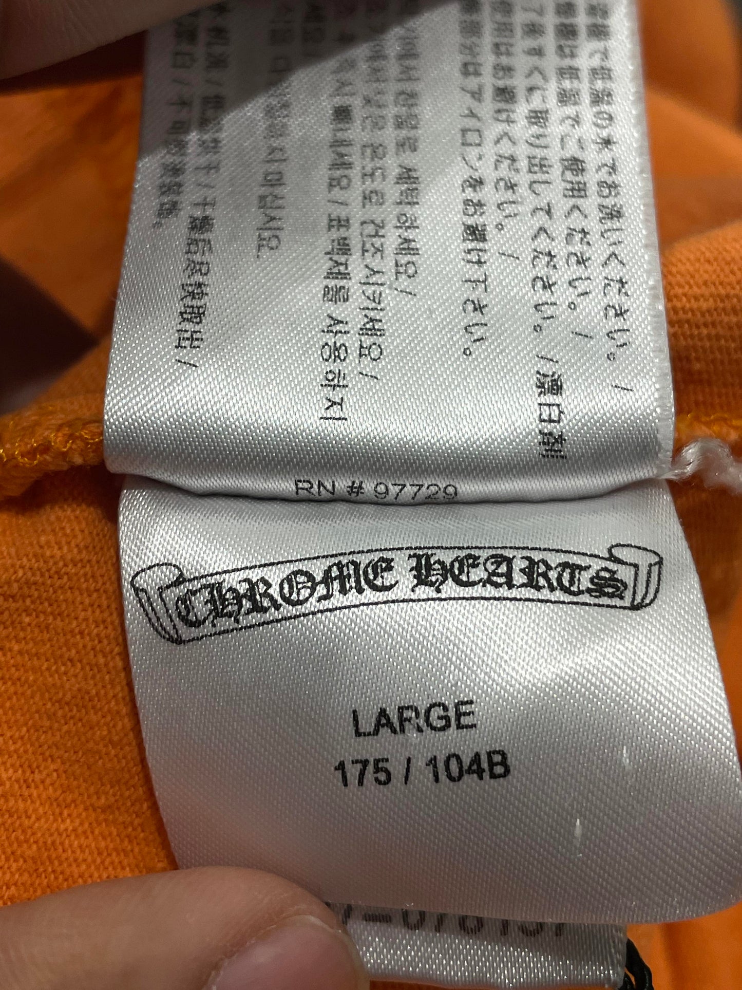 Chrome Hearts "Matty Boy" Link LS Orange Tee