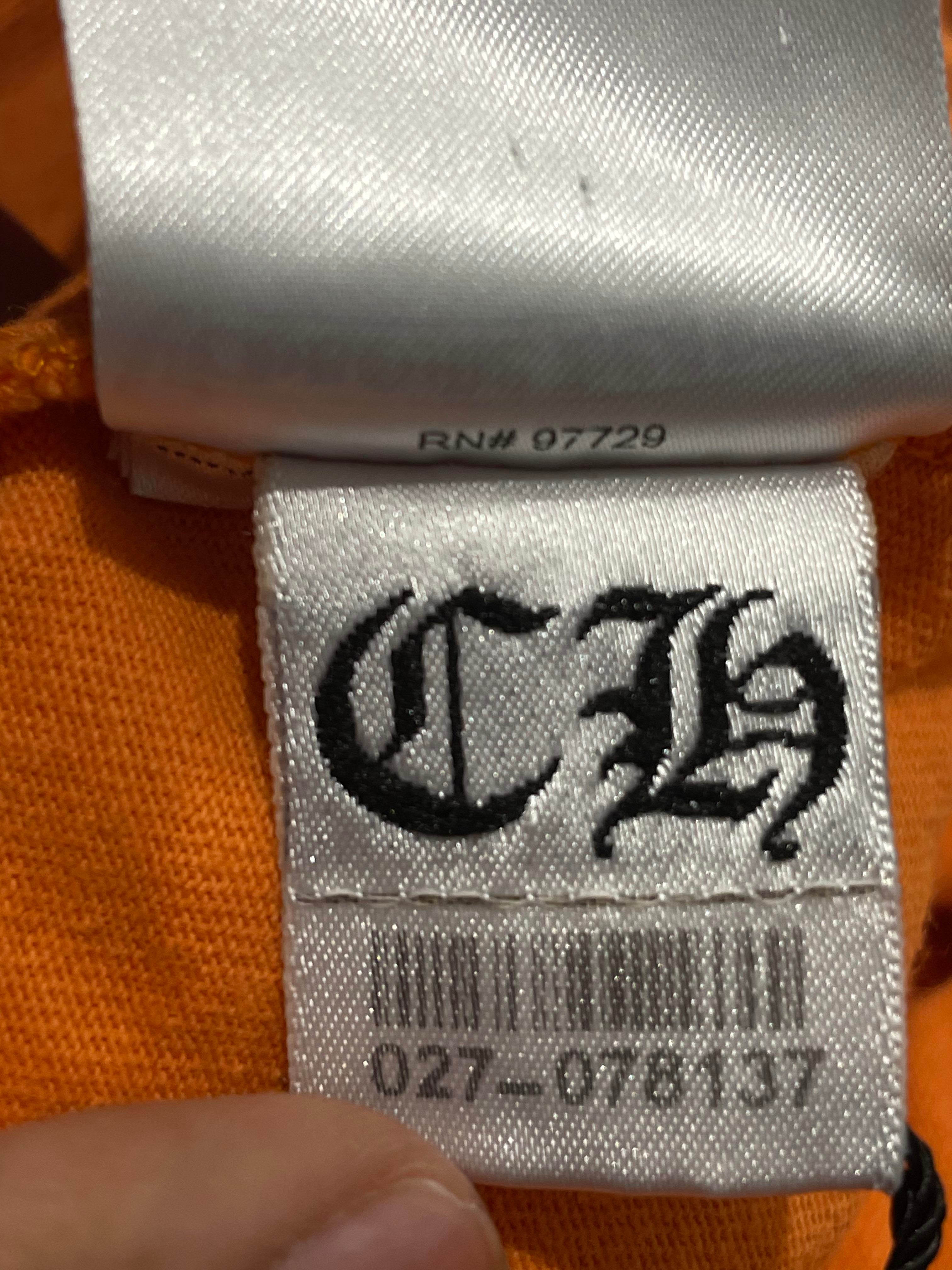 Chrome Hearts "Matty Boy" Link LS Orange Tee