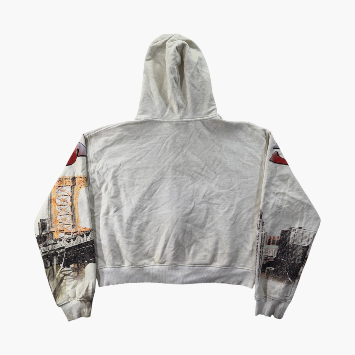 Vale NYC White Zip Up Hoodie