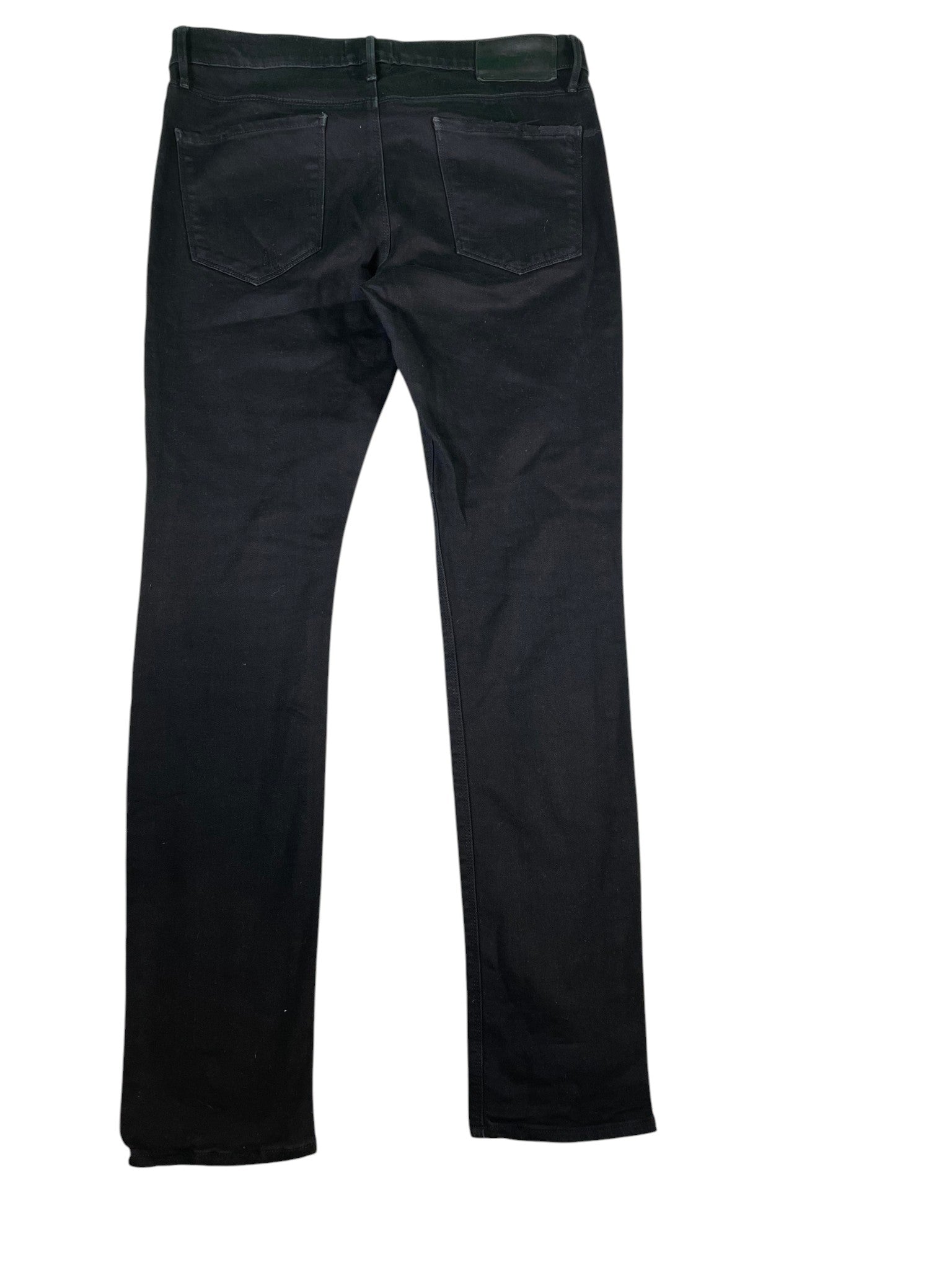 RTA Logo Knee Ripped Black Jeans