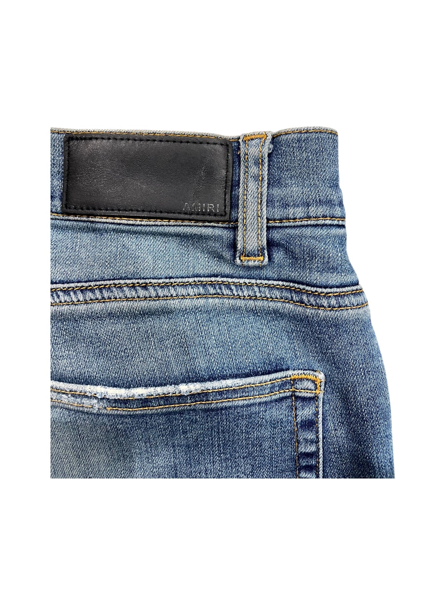Amiri Ripped Plain Thrasher Vintage Wash Jeans