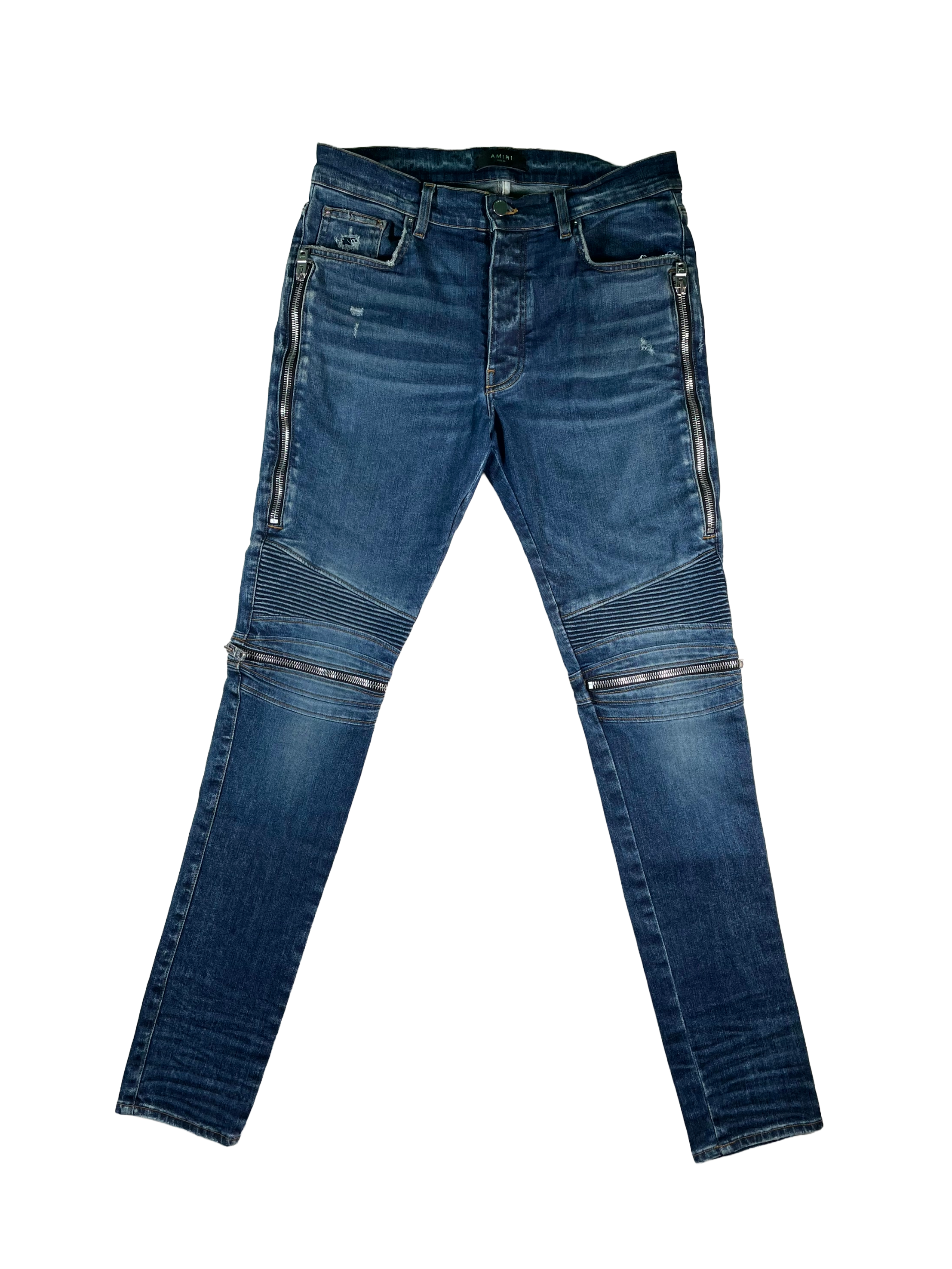 Amiri MX2 Denim Denim Patch Light Wash Jeans