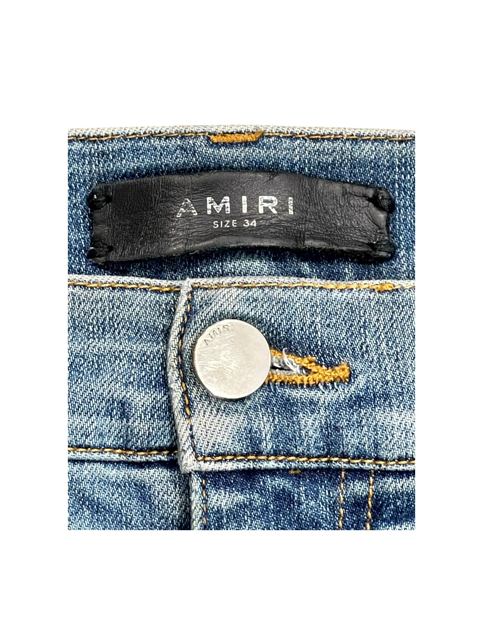 Amiri Ripped Plain Thrasher Vintage Wash Jeans