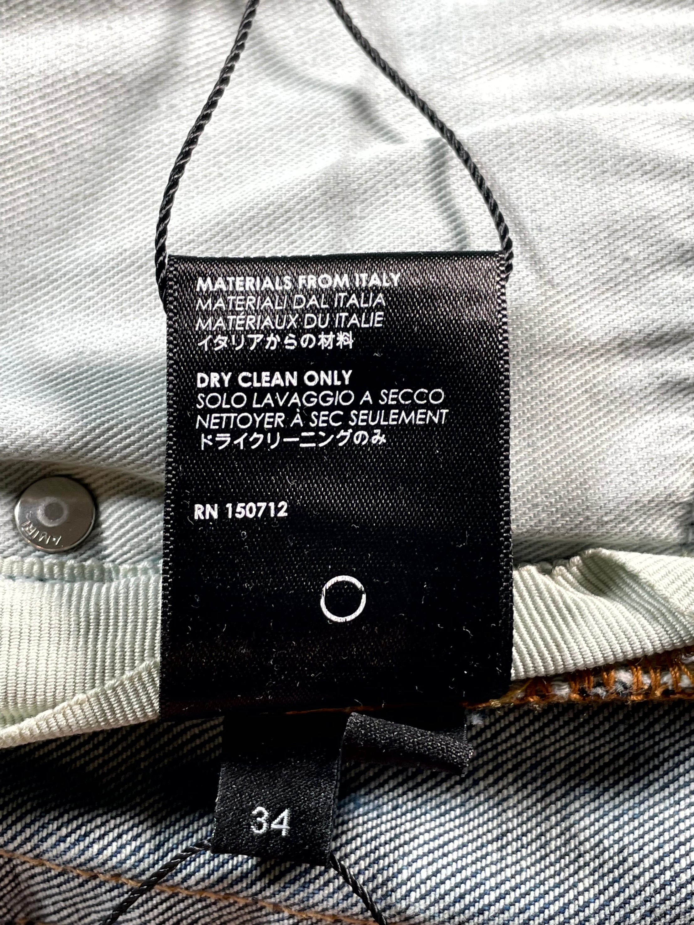 Amiri MX2 Denim Denim Patch Light Wash Jeans