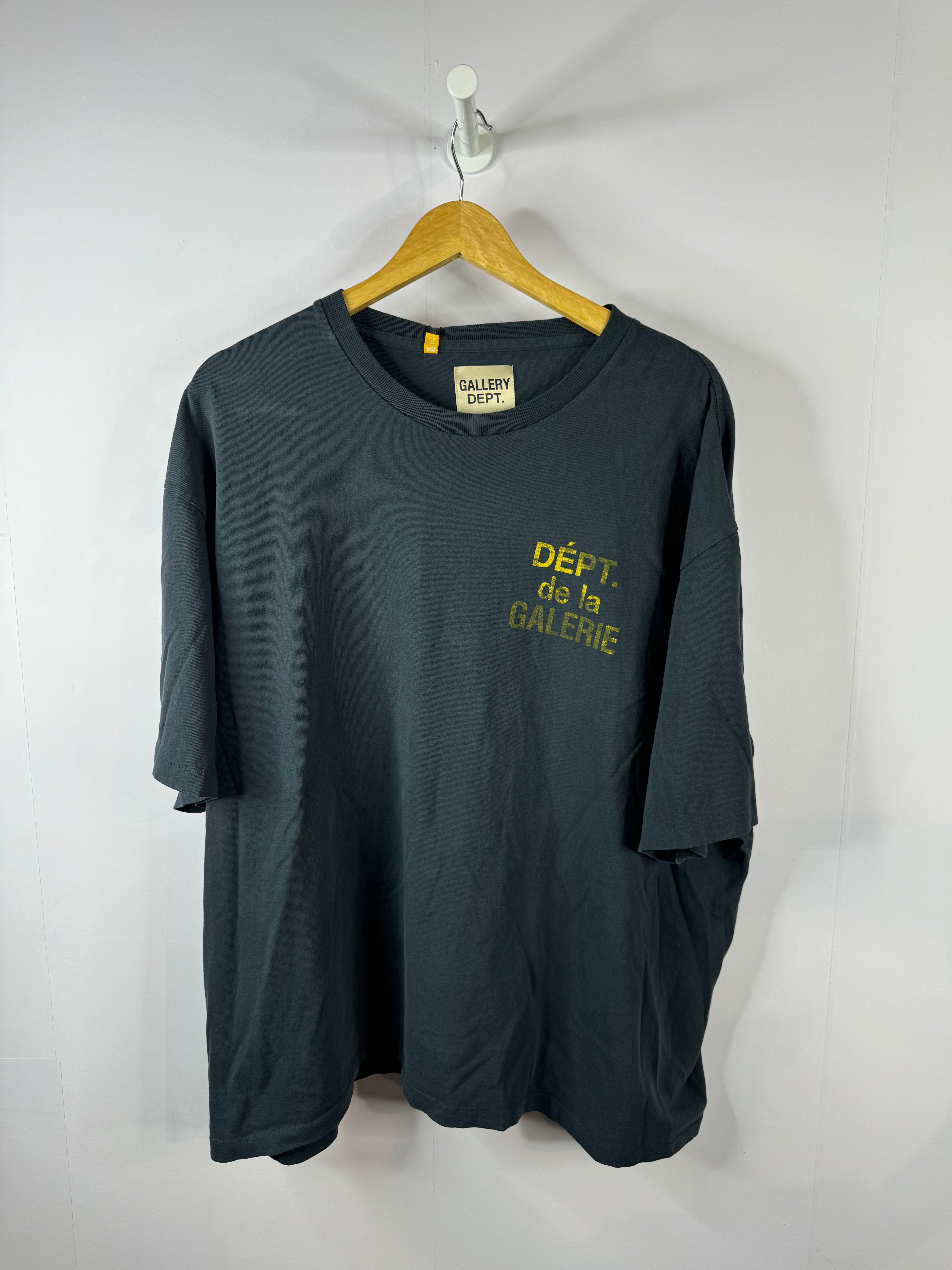 Gallery Dept French Logo Tee Navy Yellow Used XXL