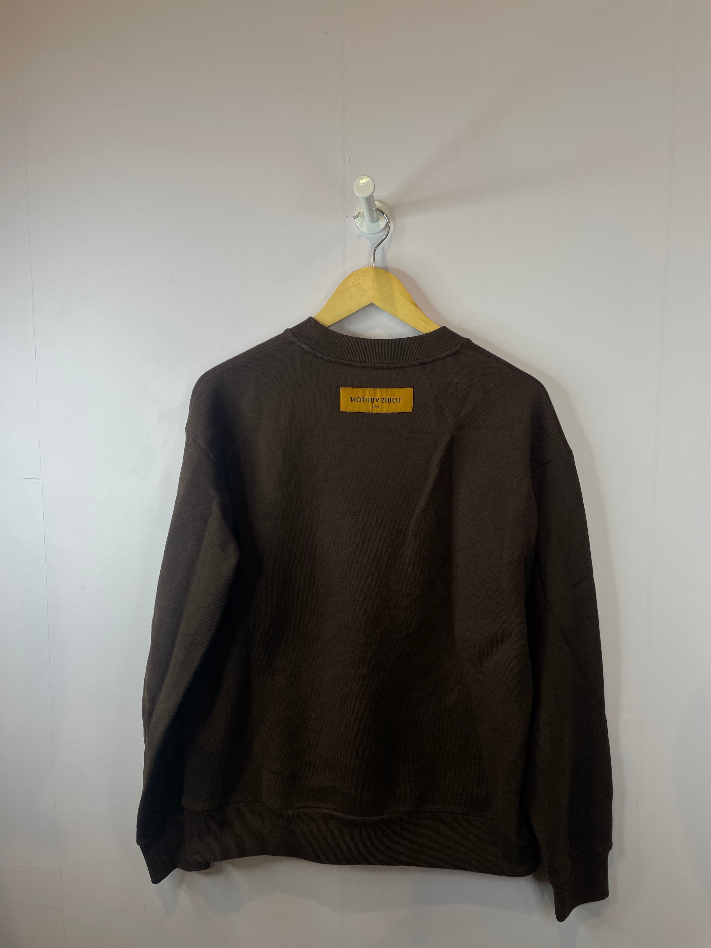 LV Crewneck Brown Velour Used Small