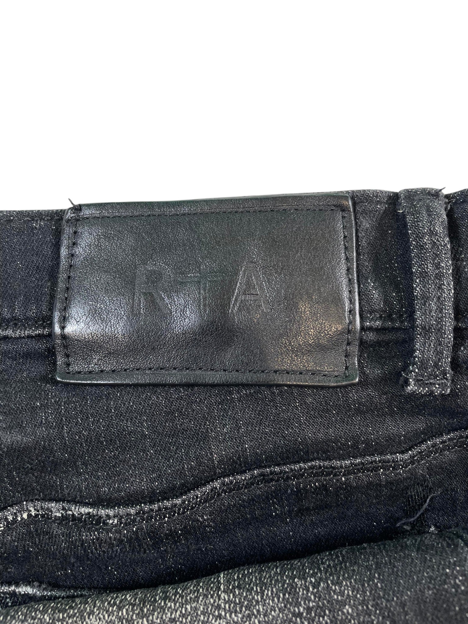 RTA  Splatter Ripped Black Wash Jeans