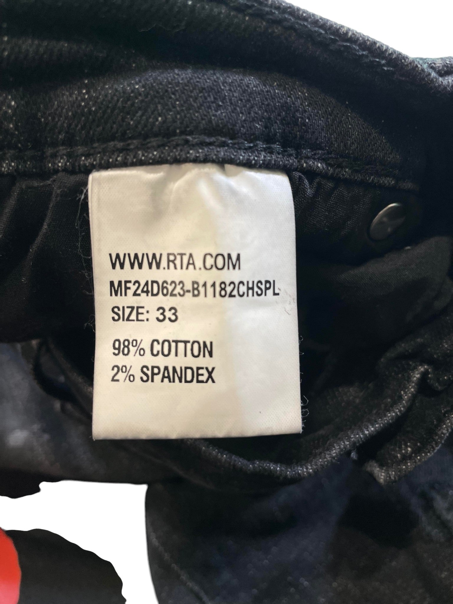 RTA  Splatter Ripped Black Wash Jeans