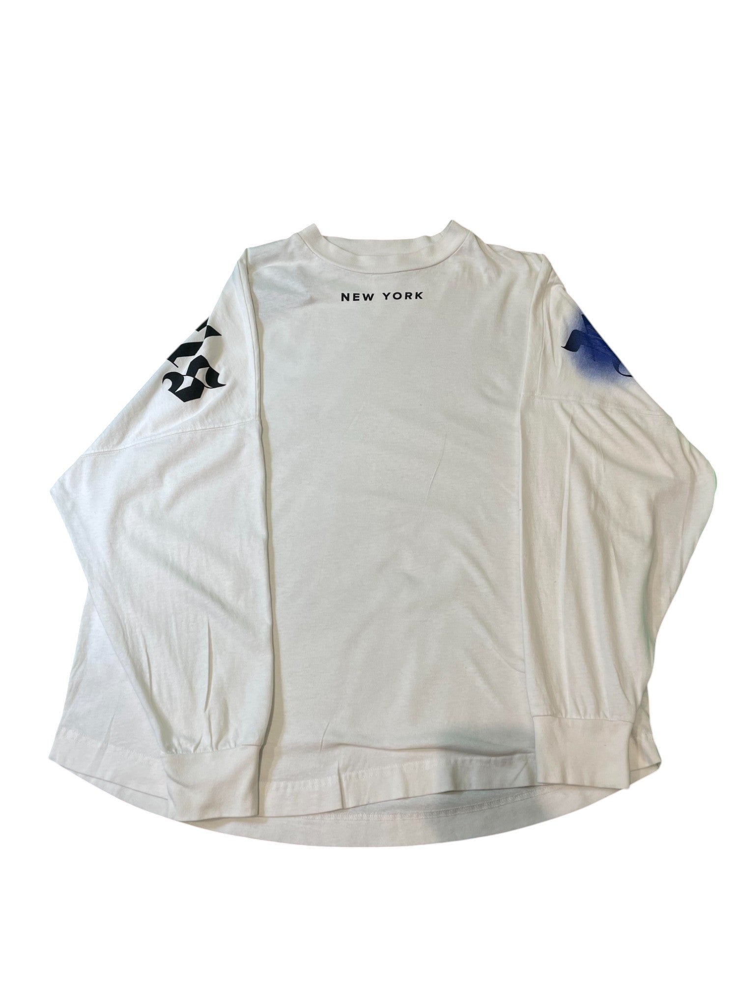 Palm Angels New York LS White Sweatshirt