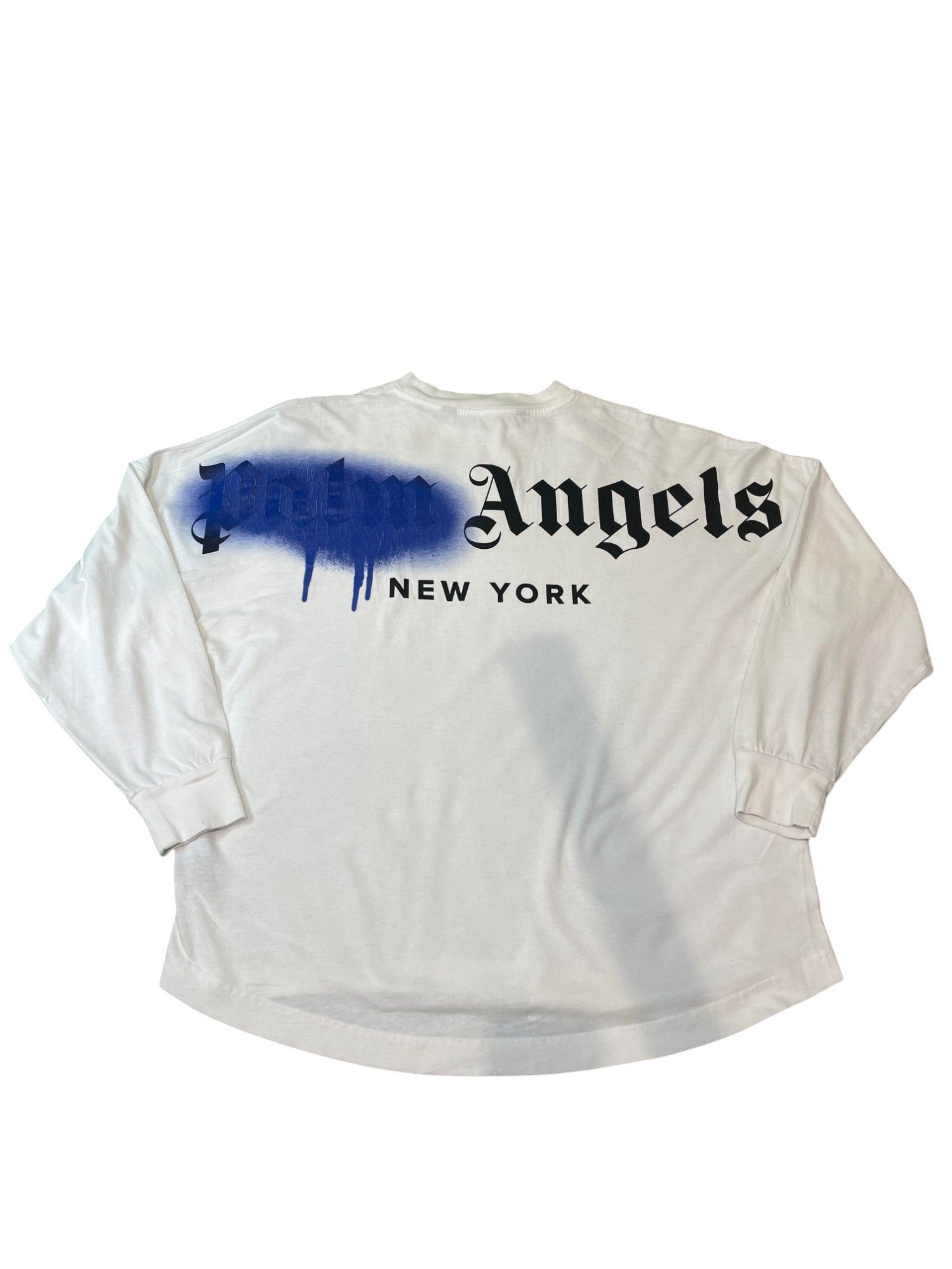Palm Angels New York LS White Sweatshirt