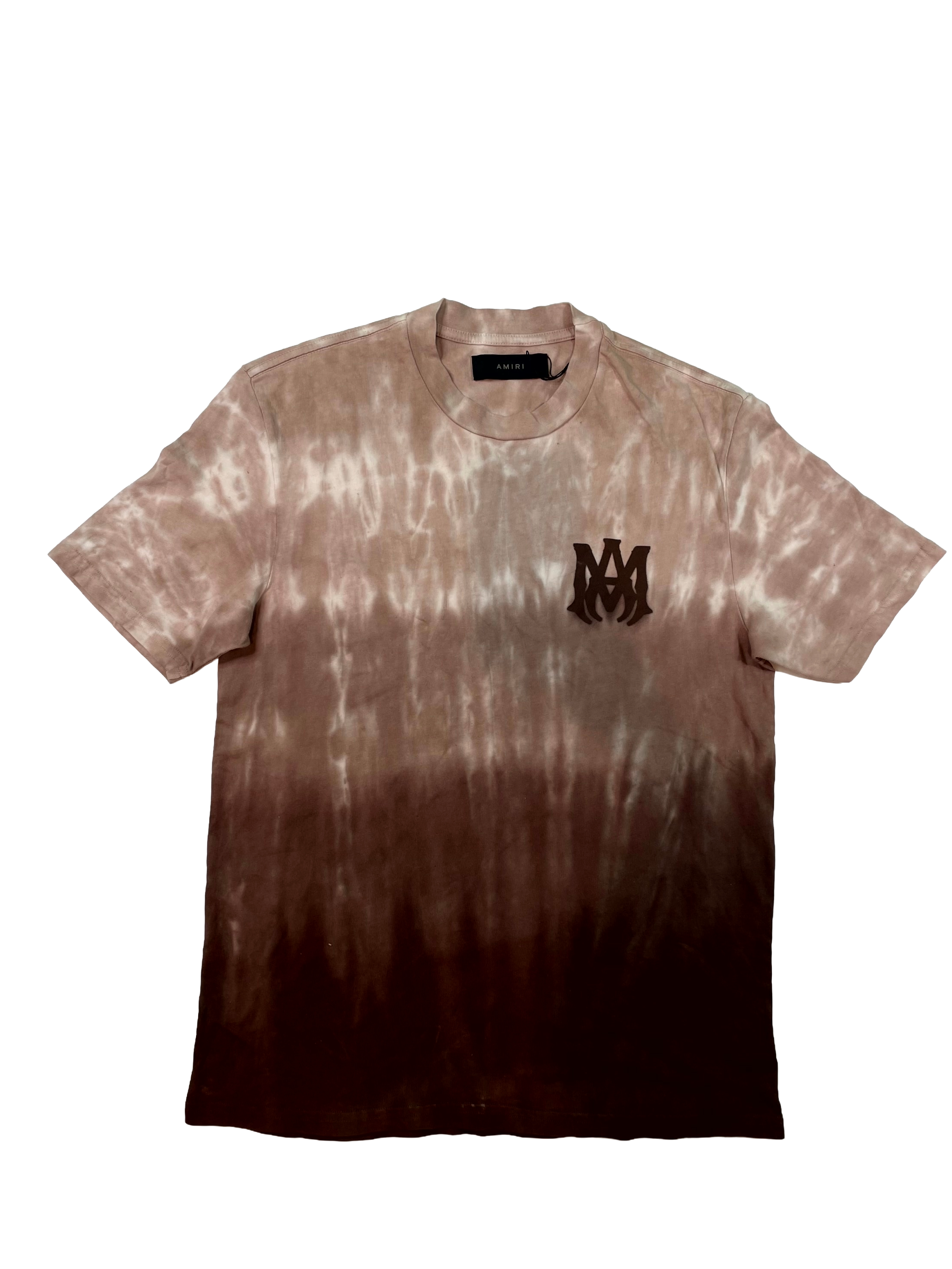Amiri Tie Dye MA Logo Tee Brown