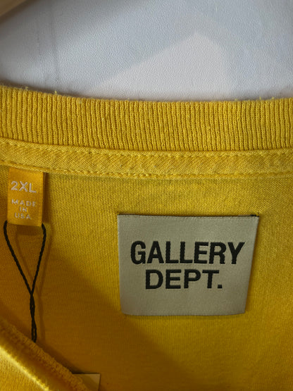 Gallery Dept Tee Yellow Black Used XXL