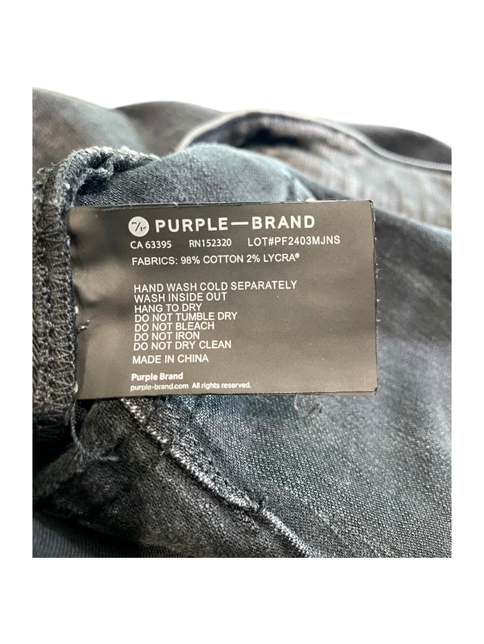 Purple Brand Black Wash Jeans