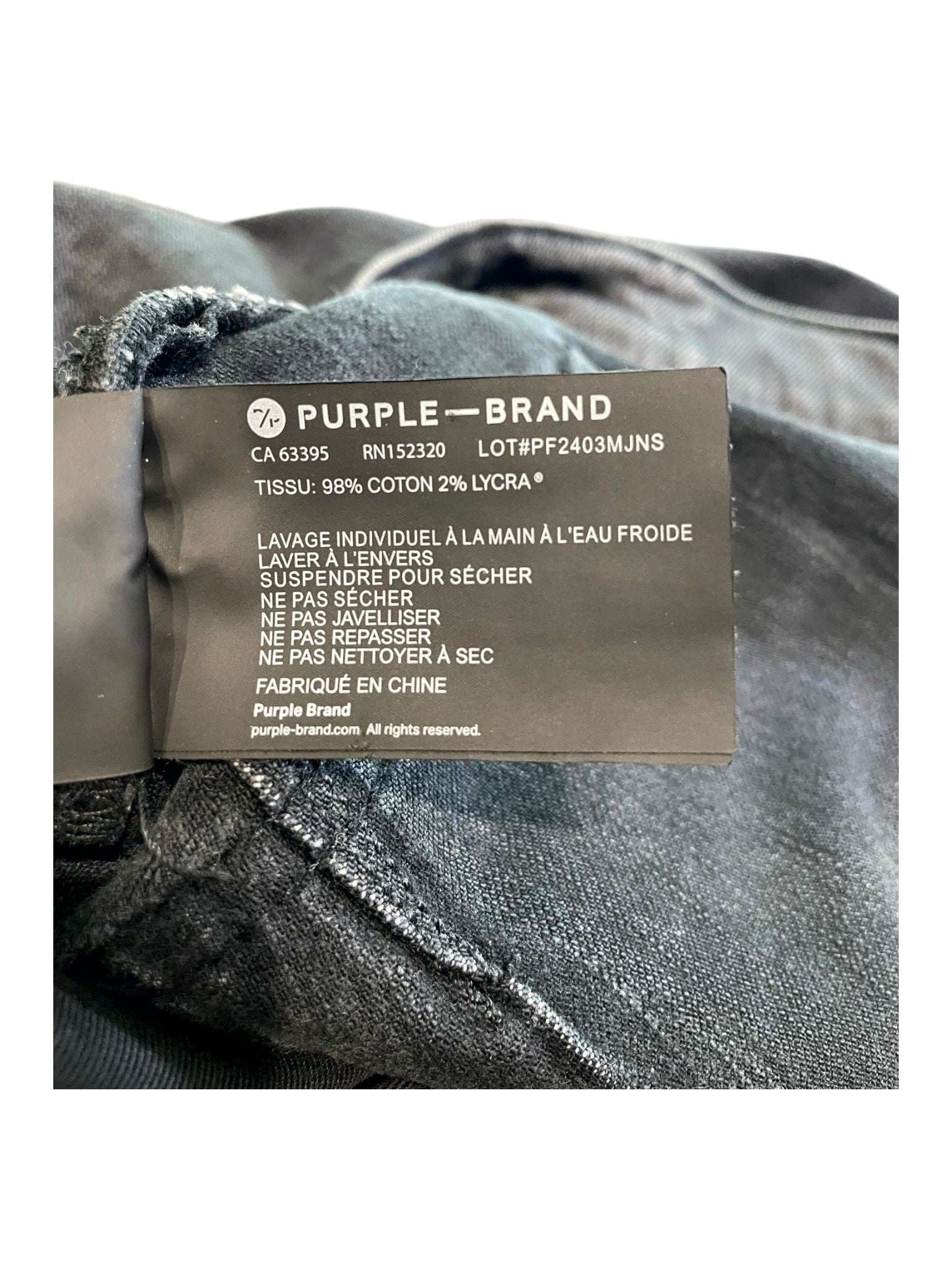 Purple Brand Black Wash Jeans