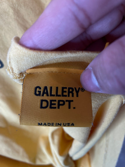 Gallery Dept Tee Yellow Black Used XXL