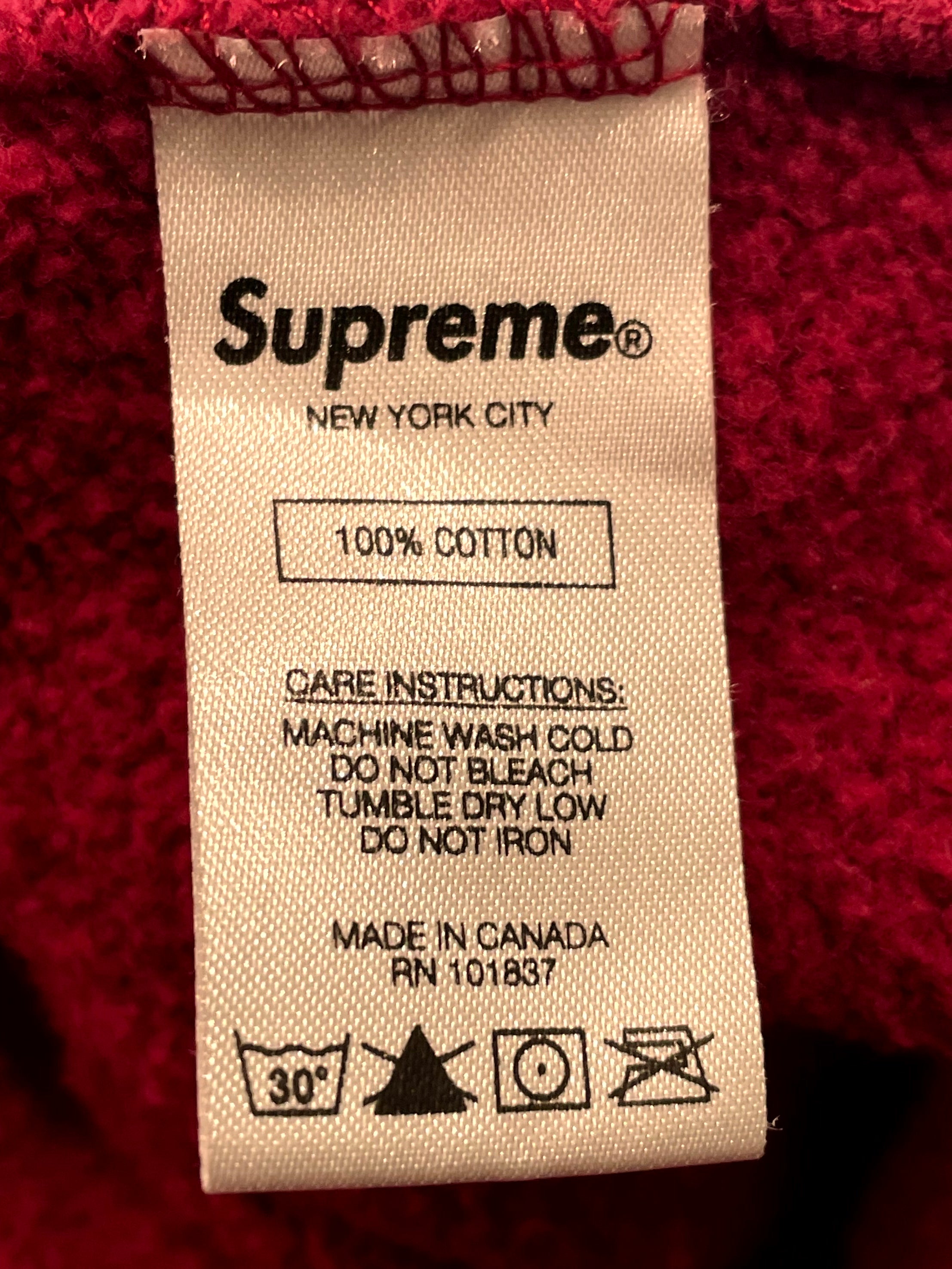 Supreme Script Maroon & Gold Hoodie