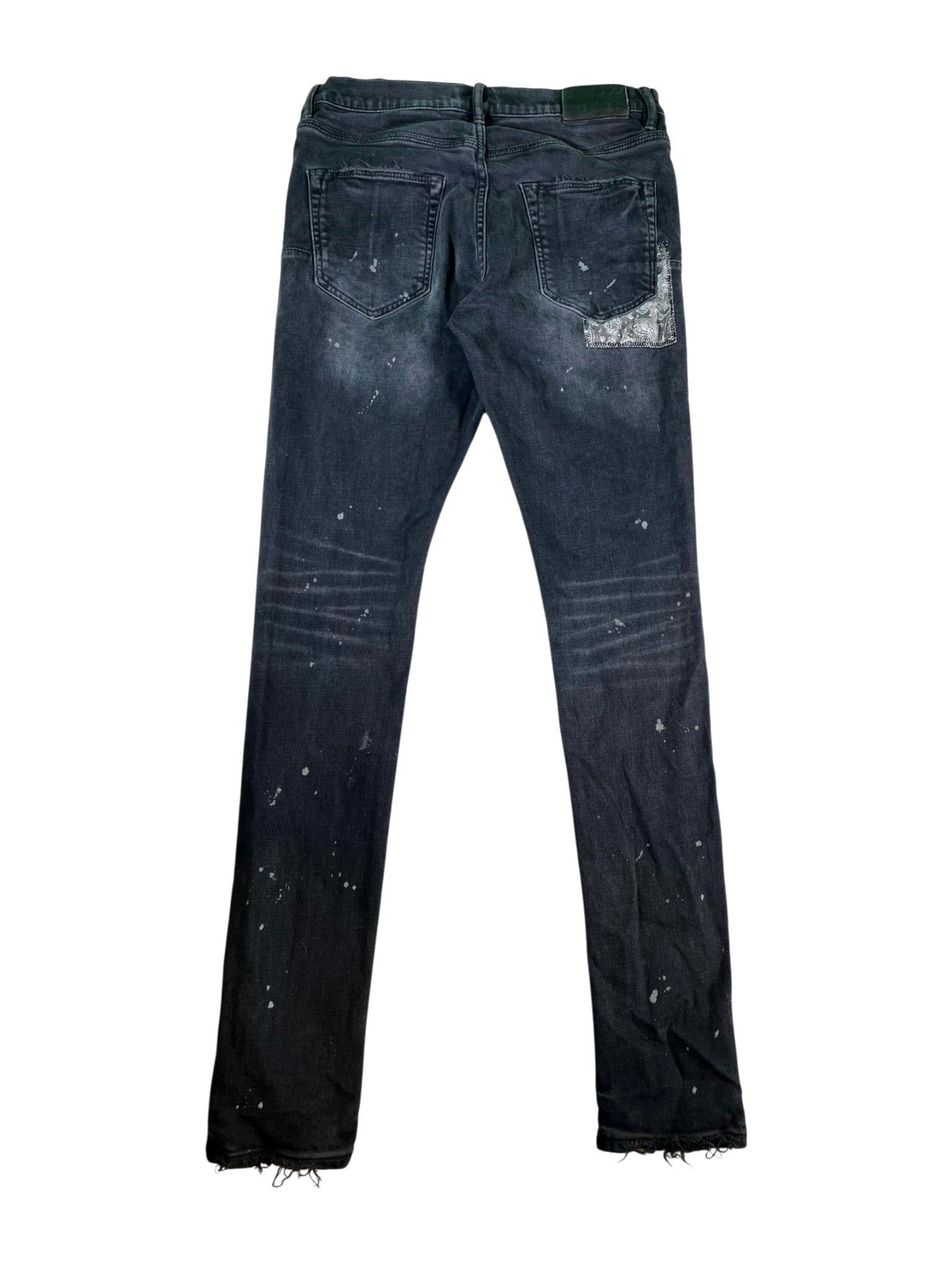 Purple Brand Paisley Patchwork Black Wash Jeans