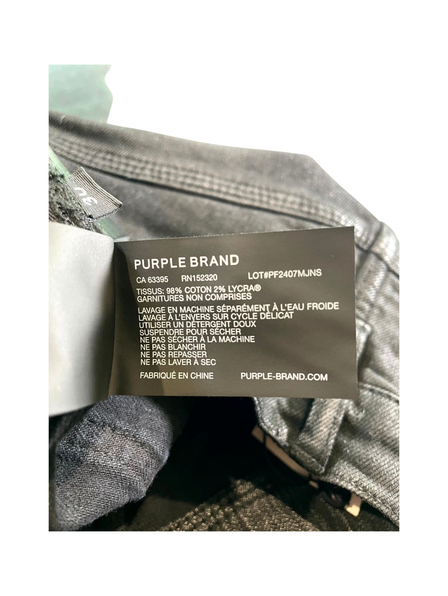 Purple Brand "Plain P001" Black Jeans