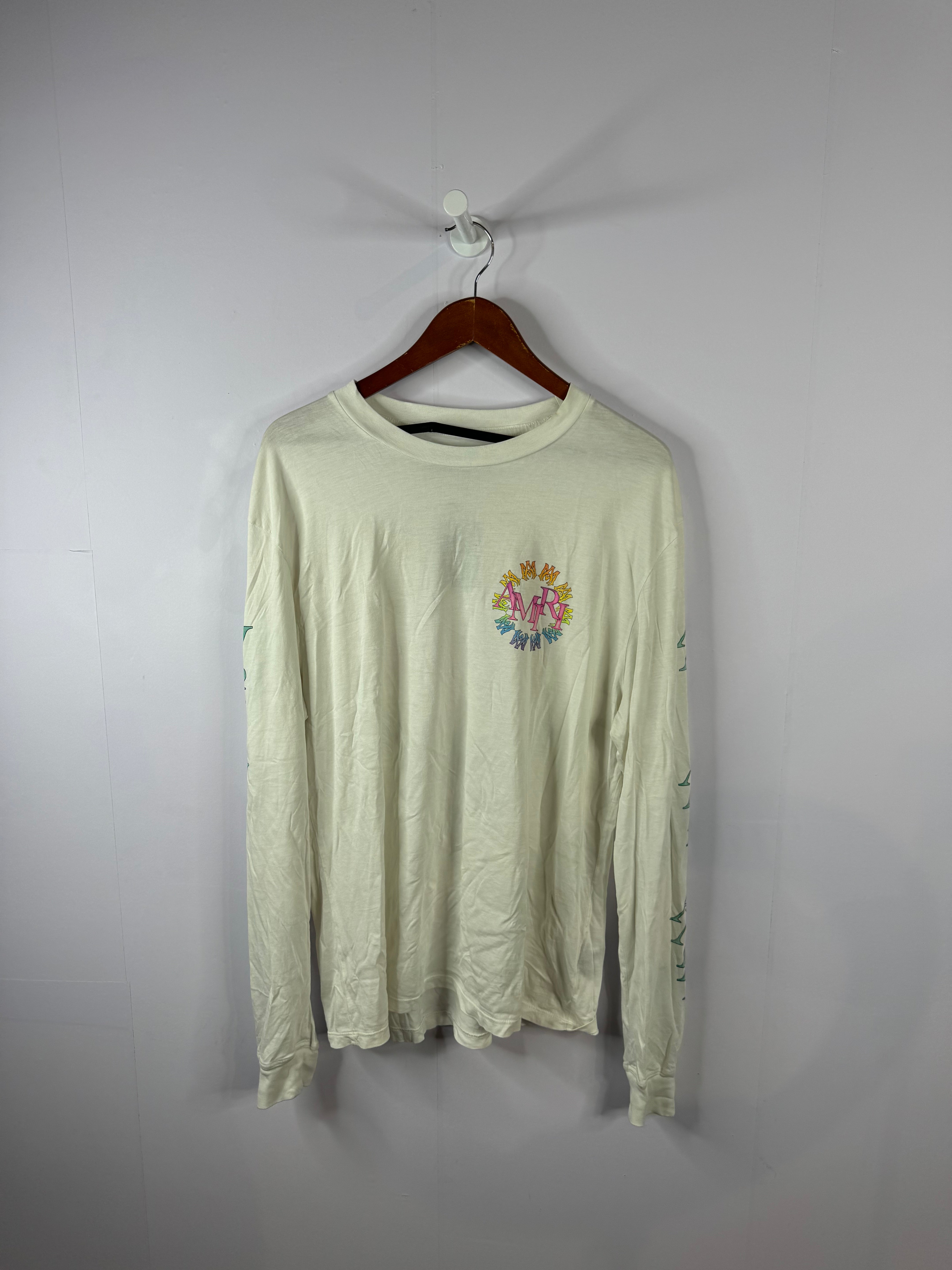 Amiri White Multi Color LS Used Medium