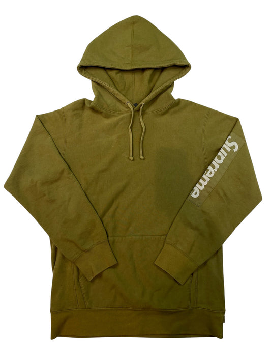 Supreme Sleeve Logo Olive Hoodie