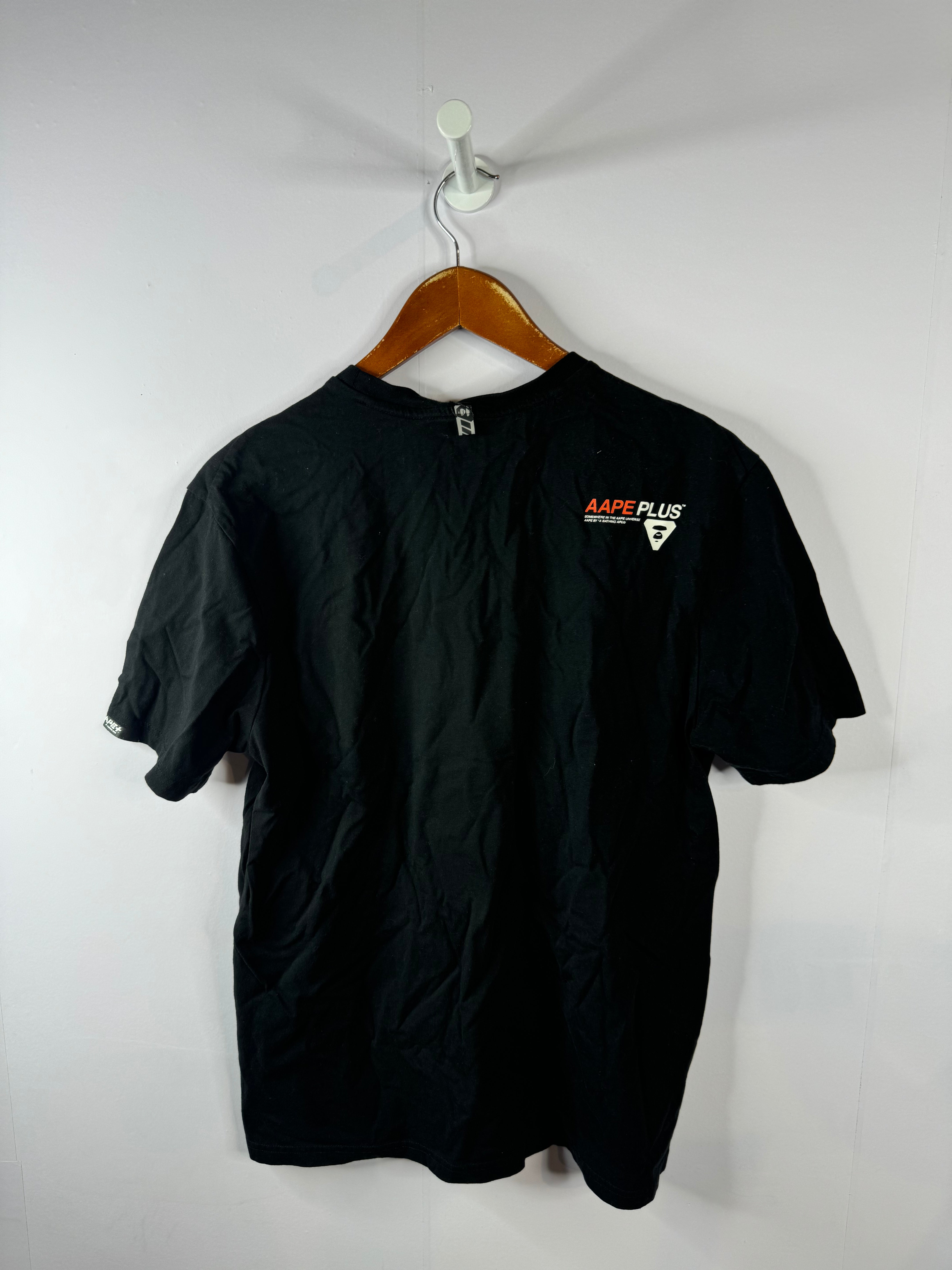 AAPE Tee Black Green Diamond Logo Used Large (Fits Medium)