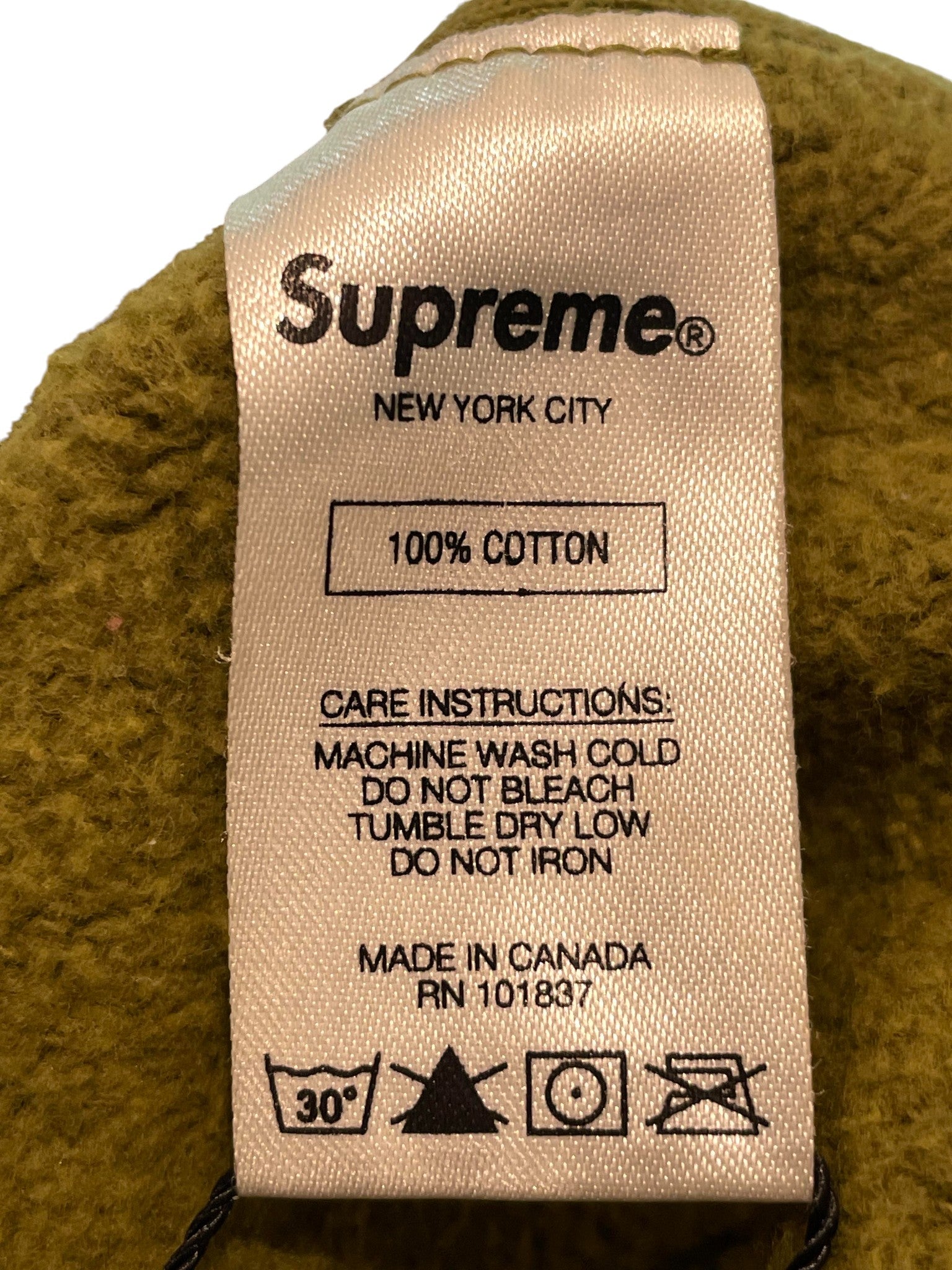 Supreme Sleeve Logo Olive Hoodie