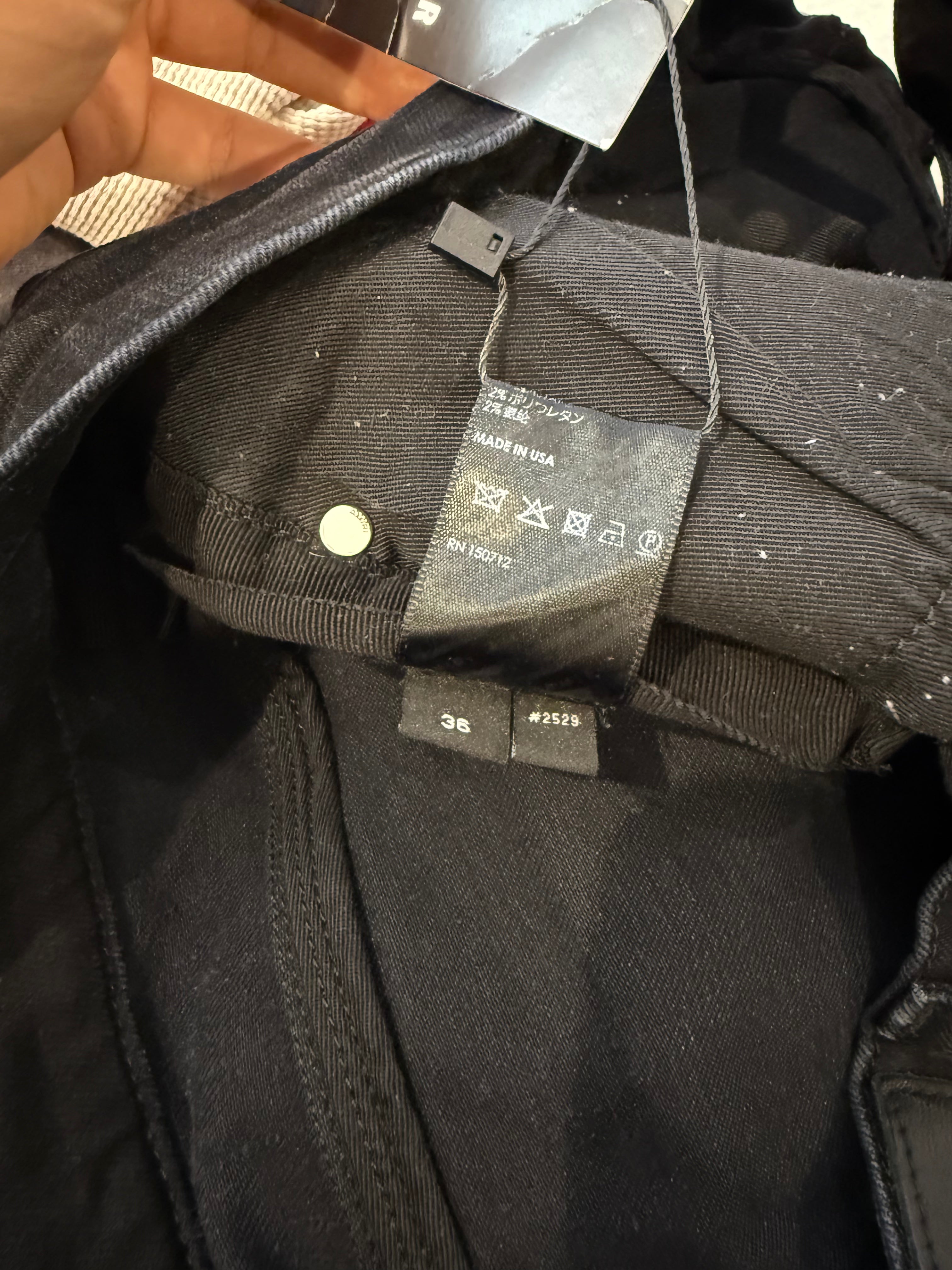 Amiri Jeans Black Paisley Patchwork Used 36