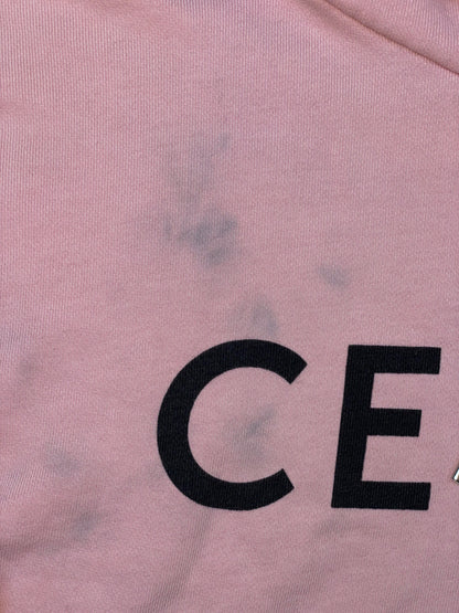 Celine Classic Logo Pink Black Hoodie