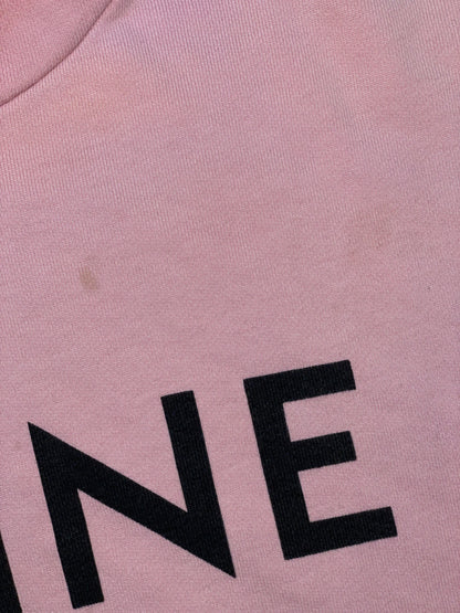 Celine Classic Logo Pink Black Hoodie
