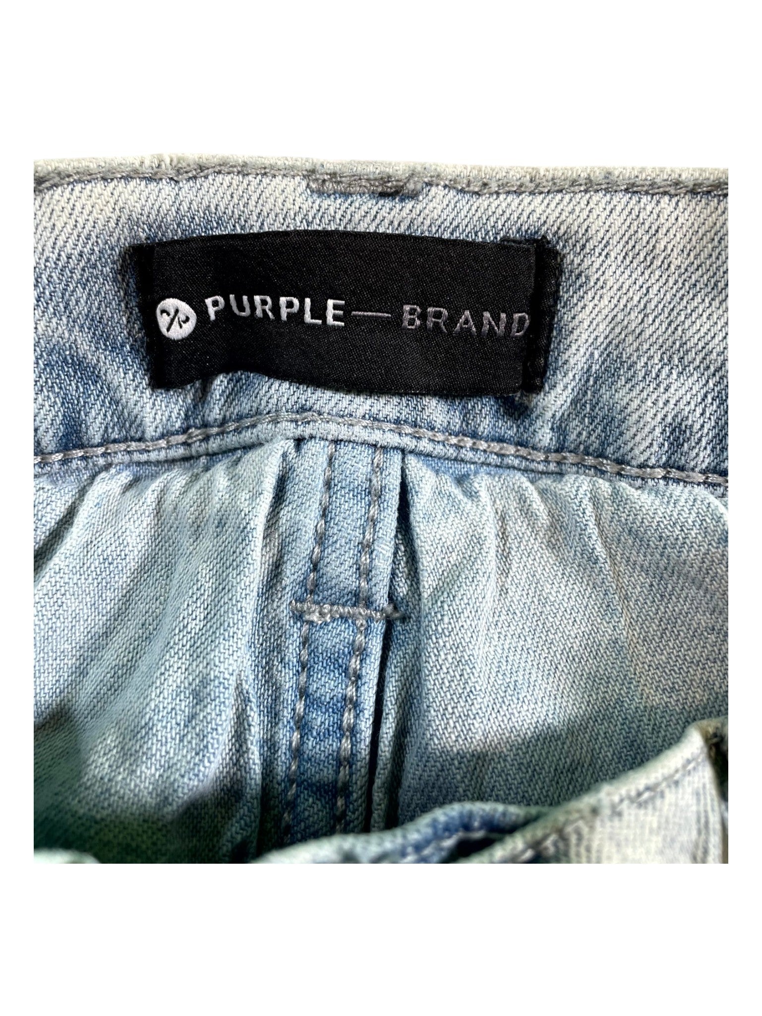 Purple Brand Splatter Light Wash Jeans