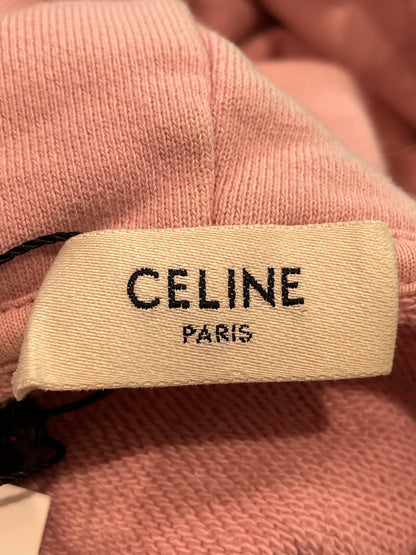 Celine Classic Logo Pink Black Hoodie