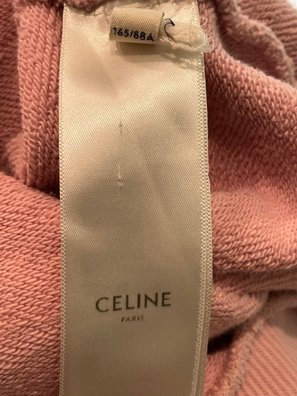Celine Classic Logo Pink Black Hoodie
