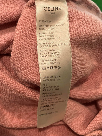 Celine Classic Logo Pink Black Hoodie