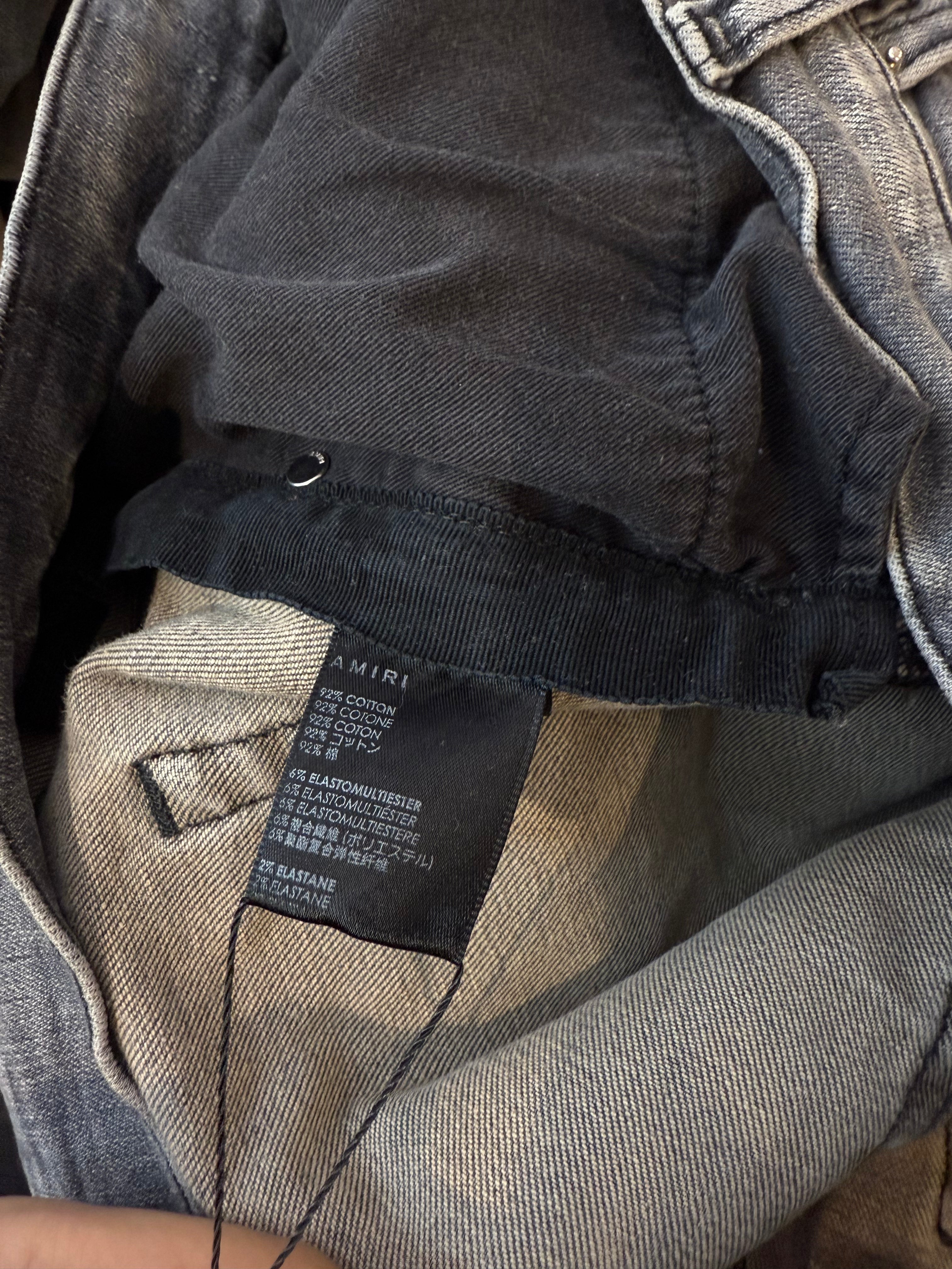 Amiri Jeans Stencil Grey All Over Used 36