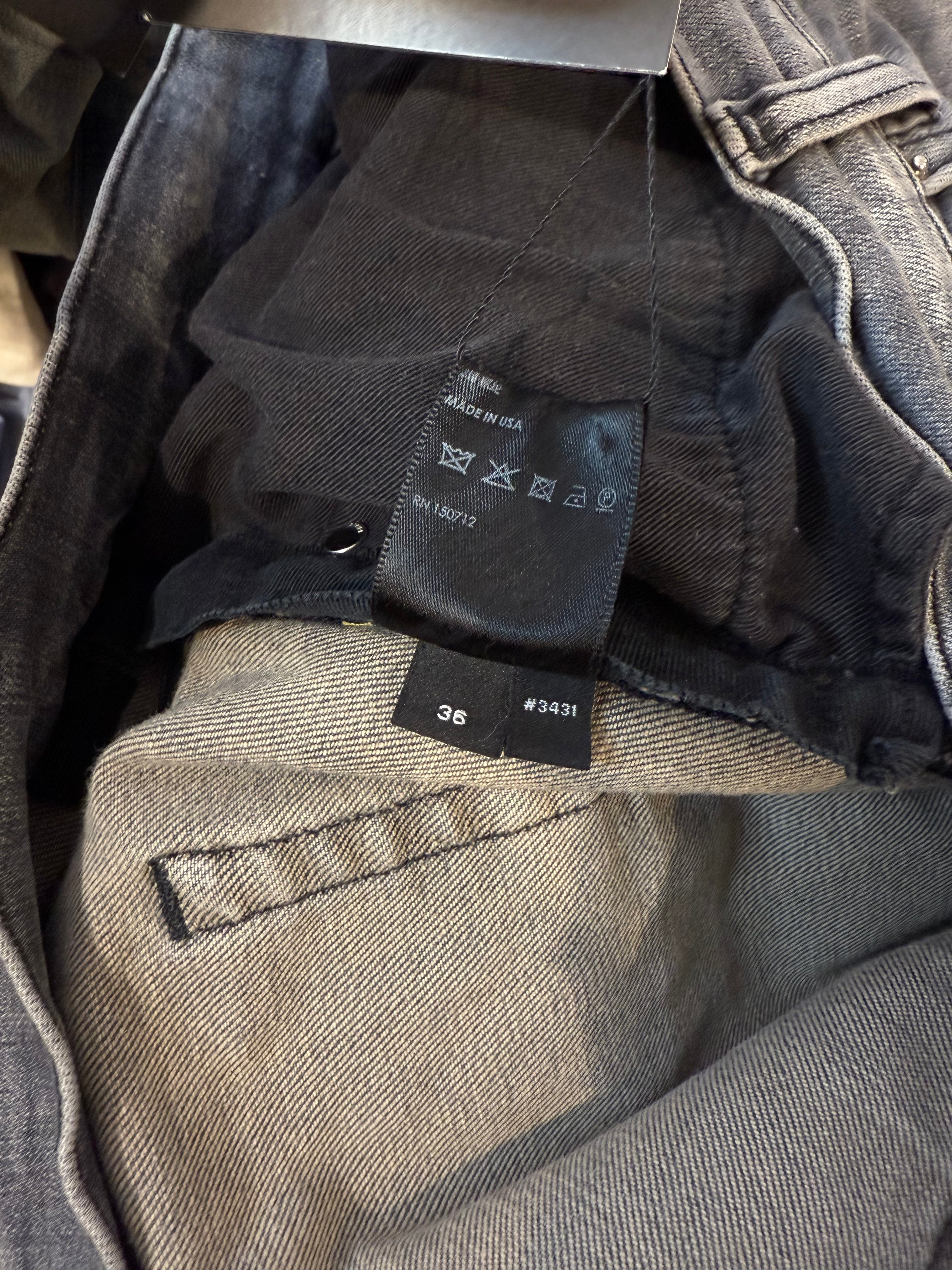 Amiri Jeans Stencil Grey All Over Used 36