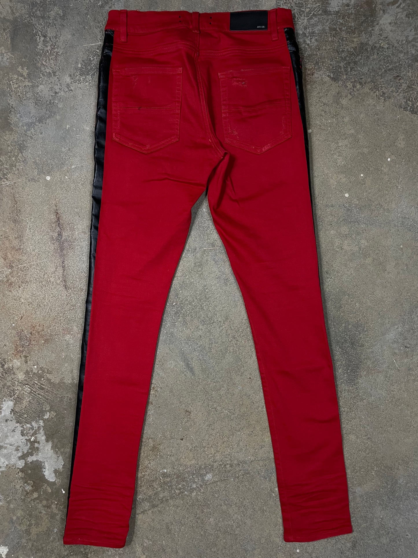 Amiri Jeans Thrasher Red Black Stripe 31 Used