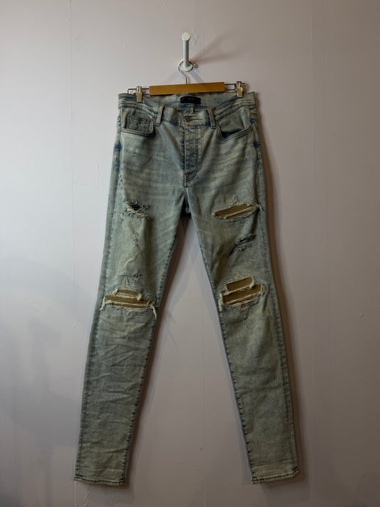 Amiri MX1 Light Wash Tan Used 34