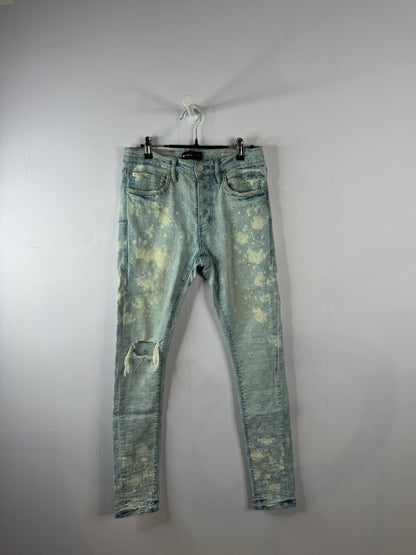 Purple Jeans Light Wash Monogram Used 28