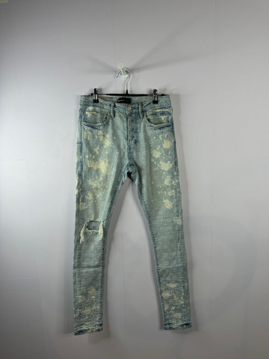 Purple Jeans Light Wash Monogram Used 28