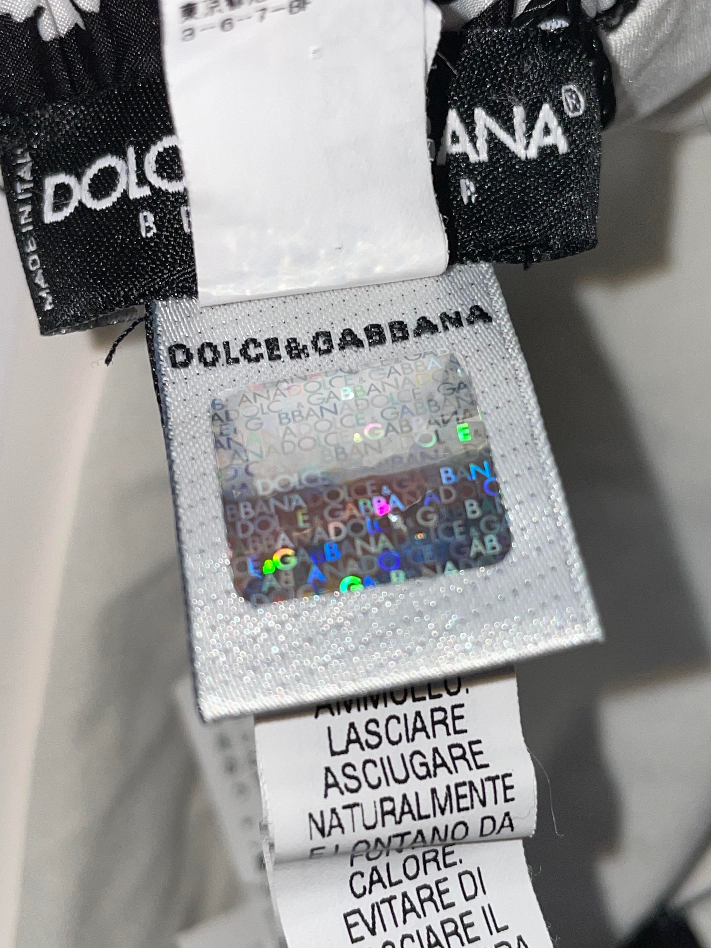 D&G Black & White Short All Over Swim Trunks