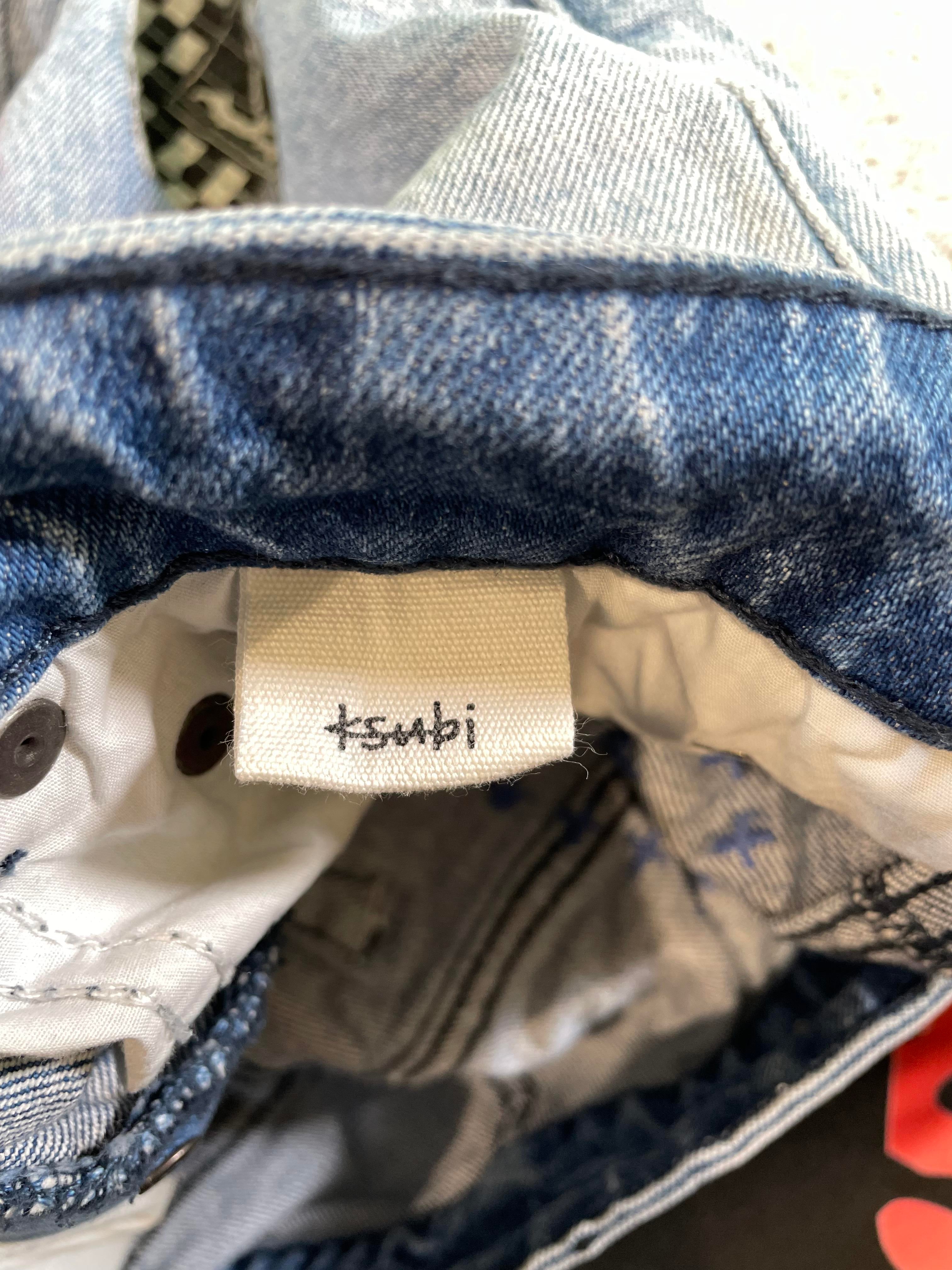 Ksubi Red Patchwork Light Wash Jeans