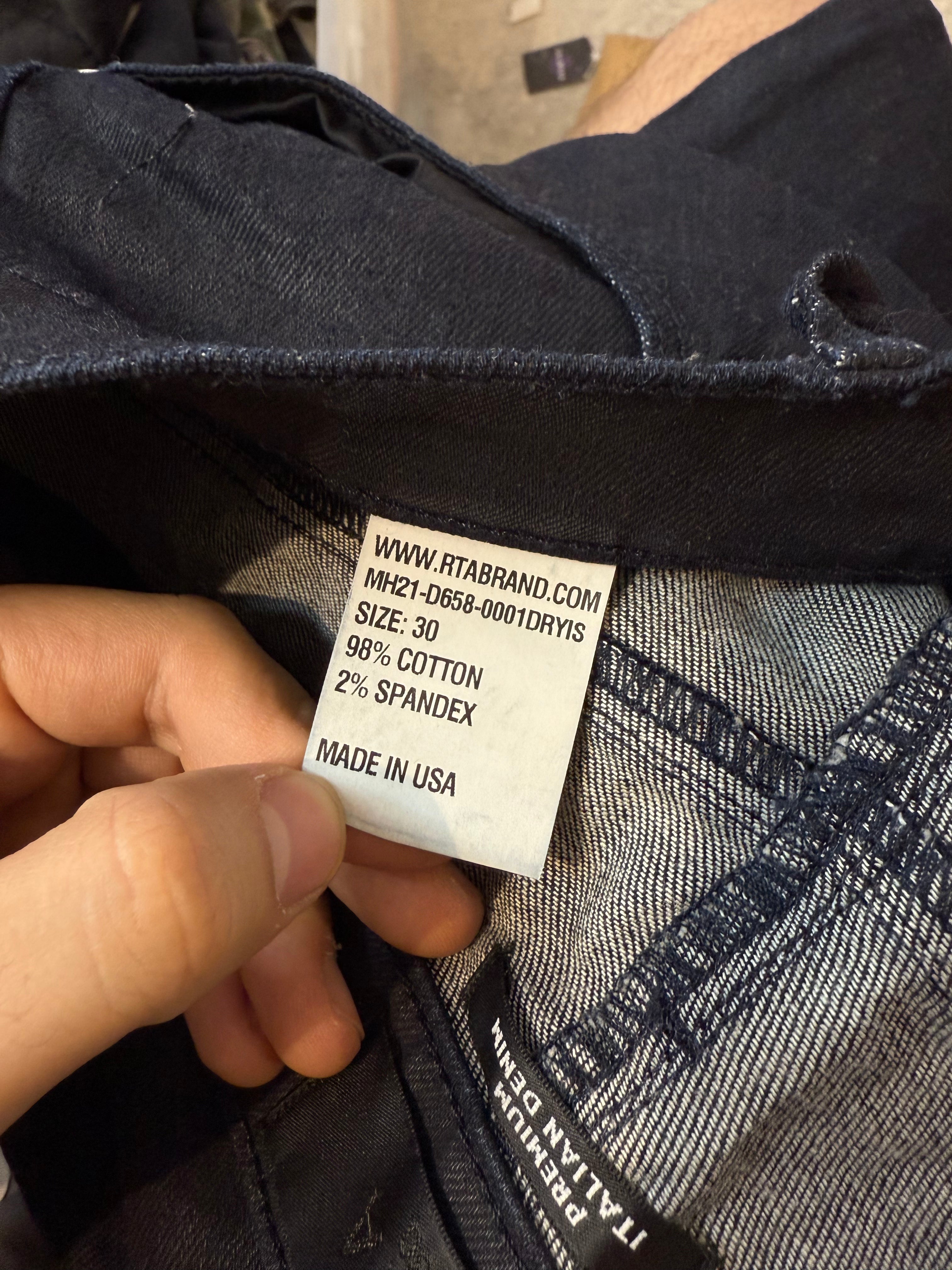 RTA Jeans Navy Wax Used 30